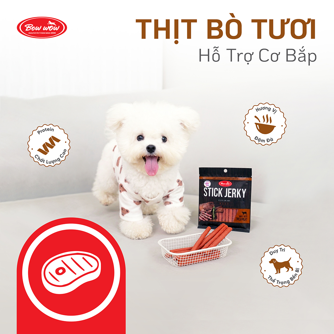 Thịt bò que cho chó