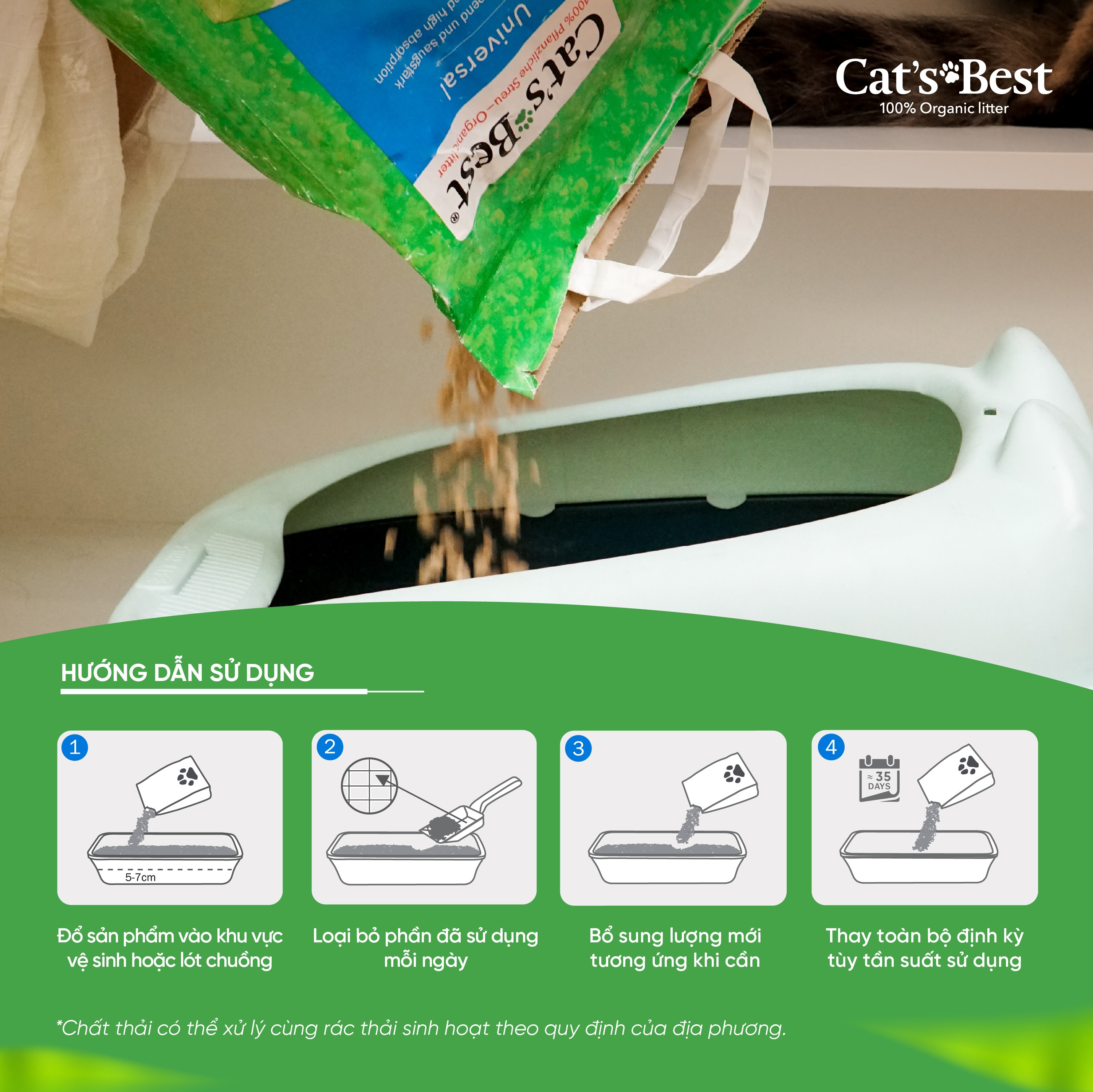 Cát vệ sinh cho thú cưng Cat's Best Universal