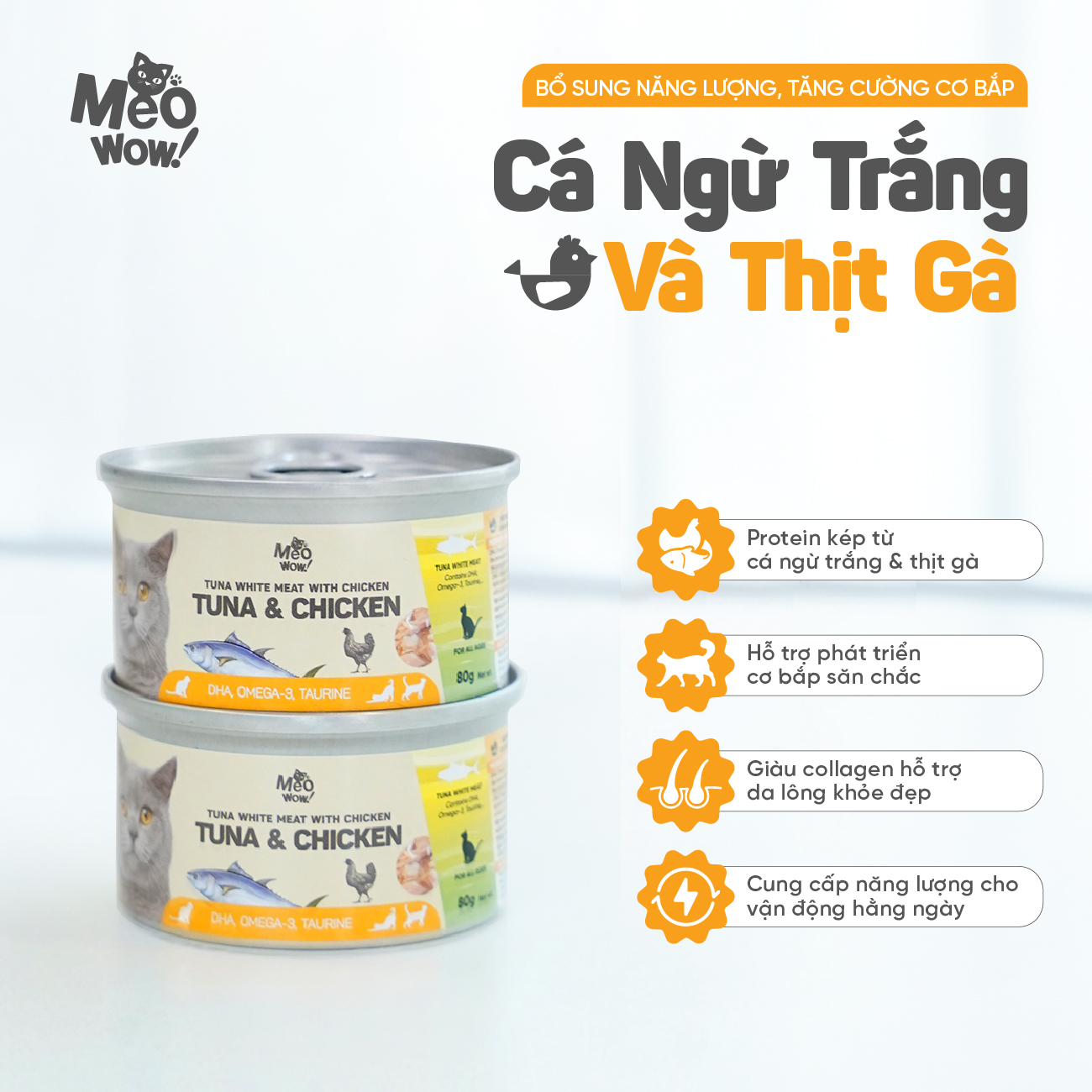Thịt hộp cho mèo Tuna White Meat