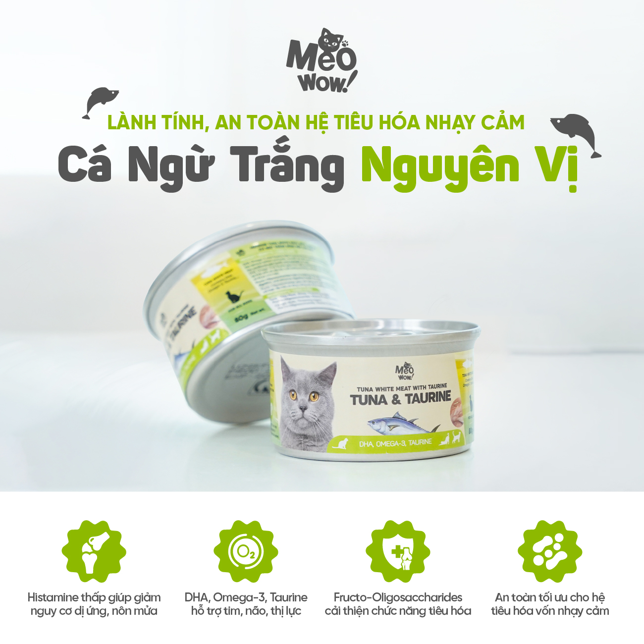 Thịt hộp cho mèo Tuna White Meat