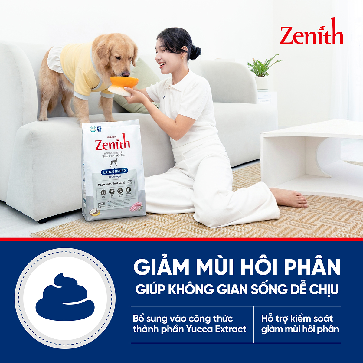 Thức ăn hạt mềm Zenith chó giống lớn