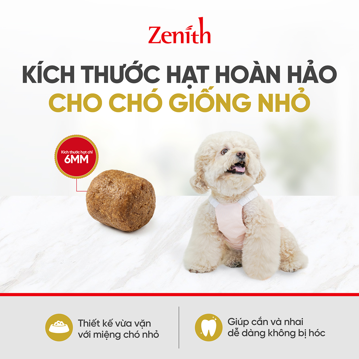 Thức ăn hạt mềm Zenith chó giống nhỏ