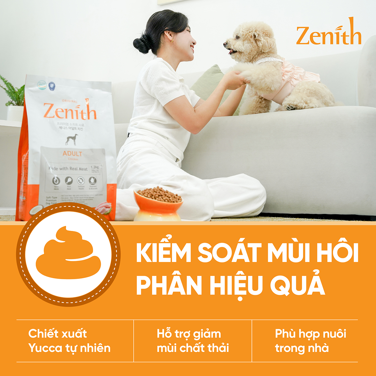 Thức ăn hạt mềm Zenith thịt gà cho chó trưởng thành