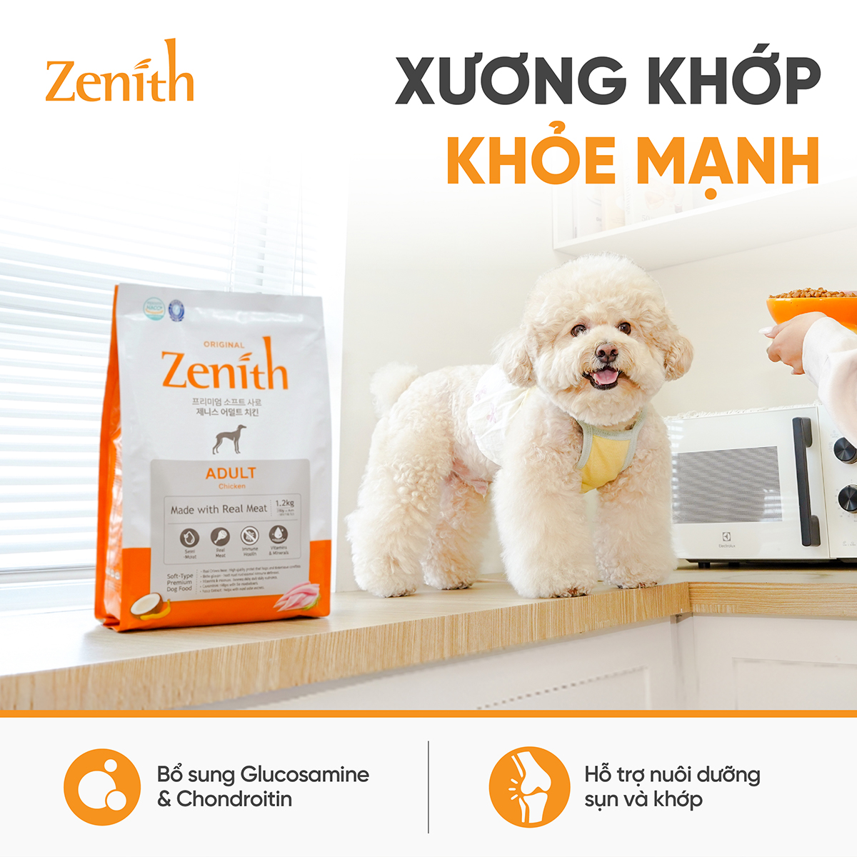 Thức ăn hạt mềm Zenith thịt gà cho chó trưởng thành