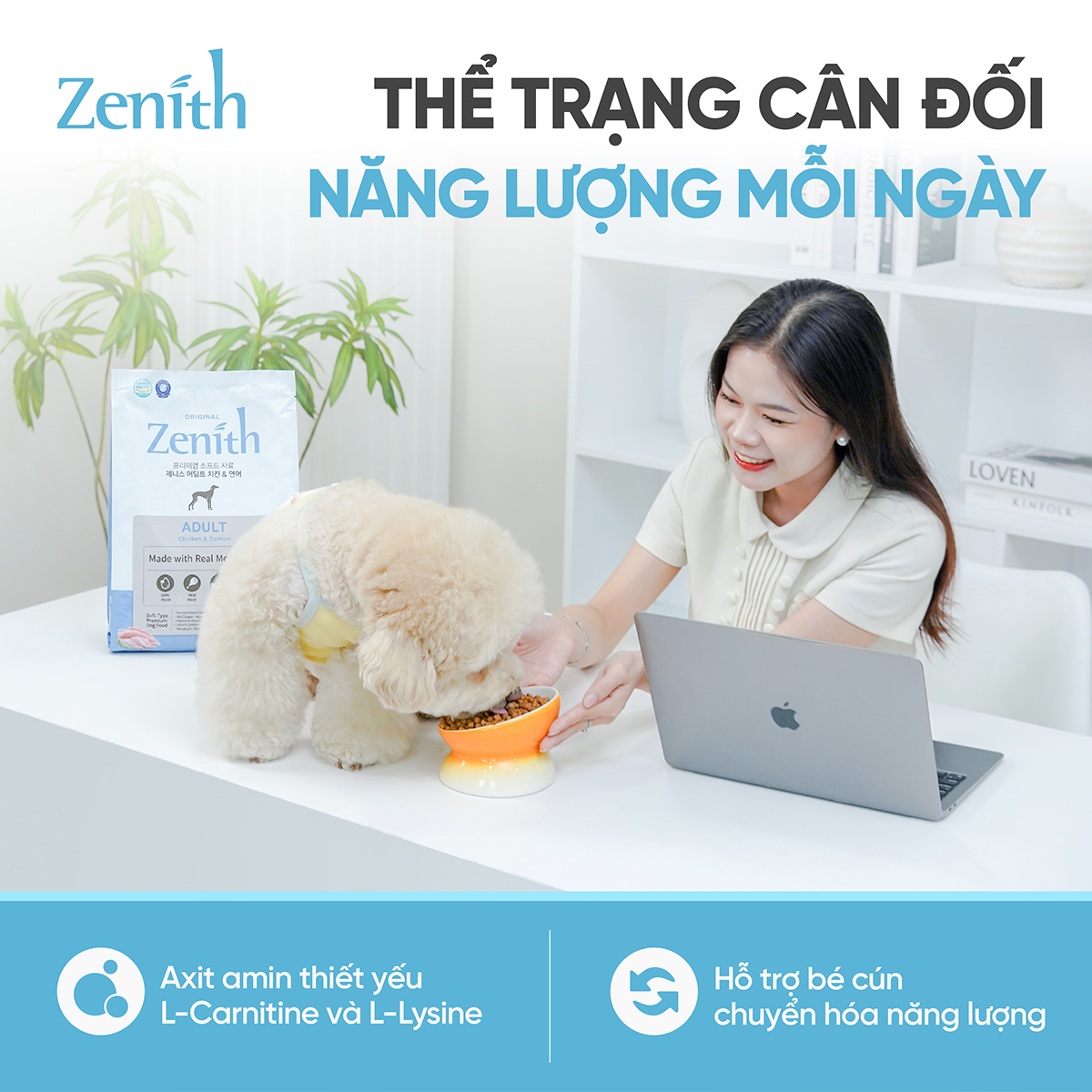 Thức ăn hạt mềm Zenith thịt gà & cá hồi cho chó trưởng thành