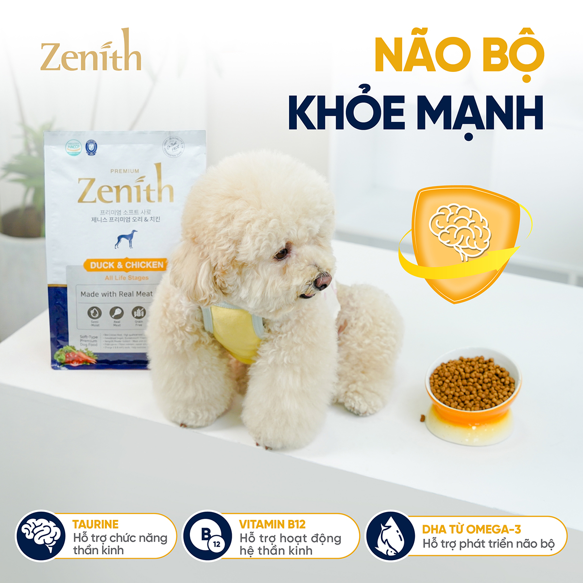 Thức ăn hạt mềm Zenith thịt vịt & gà cho chó mọi lứa tuổi