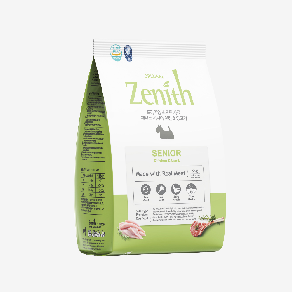 Thức ăn hạt mềm Zenith thịt gà & cừu cho chó già