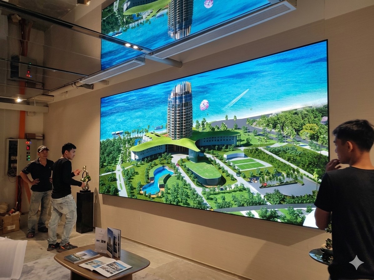 Màn hình LED AV Master Group LC1.538P tại Gallery BDS tập đoàn Bimgroup