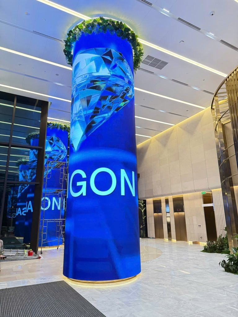 Màn hình LED trụ tròn AV Master Group siêu VIP tại Grand Marina Saigon
