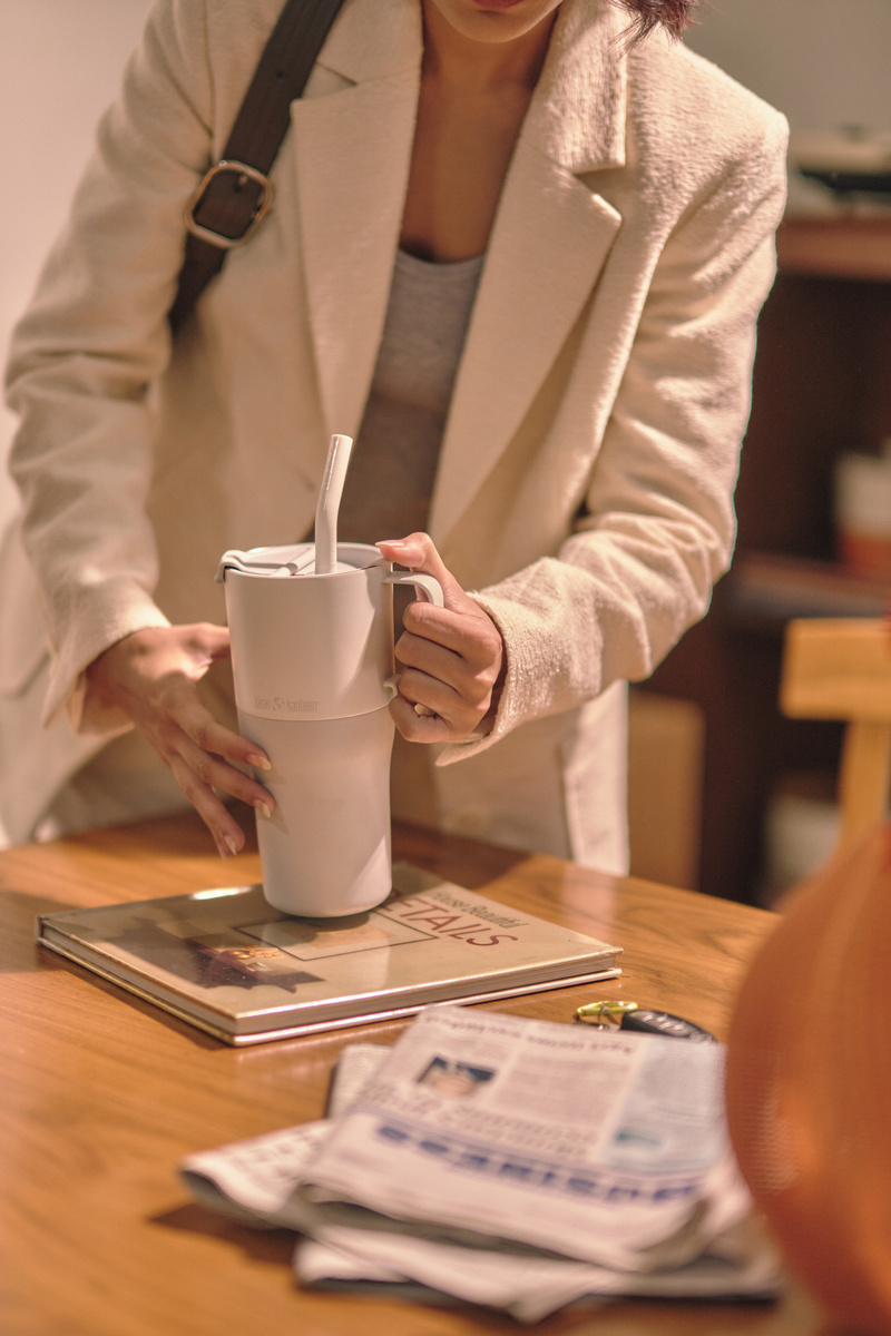 Ly Giữ Nhiệt Klean Kanteen Rise Tumbler 26oz 768ml Nắp Ống Hút Flip Straw Lid, Inox 18/8 Chính Hãng