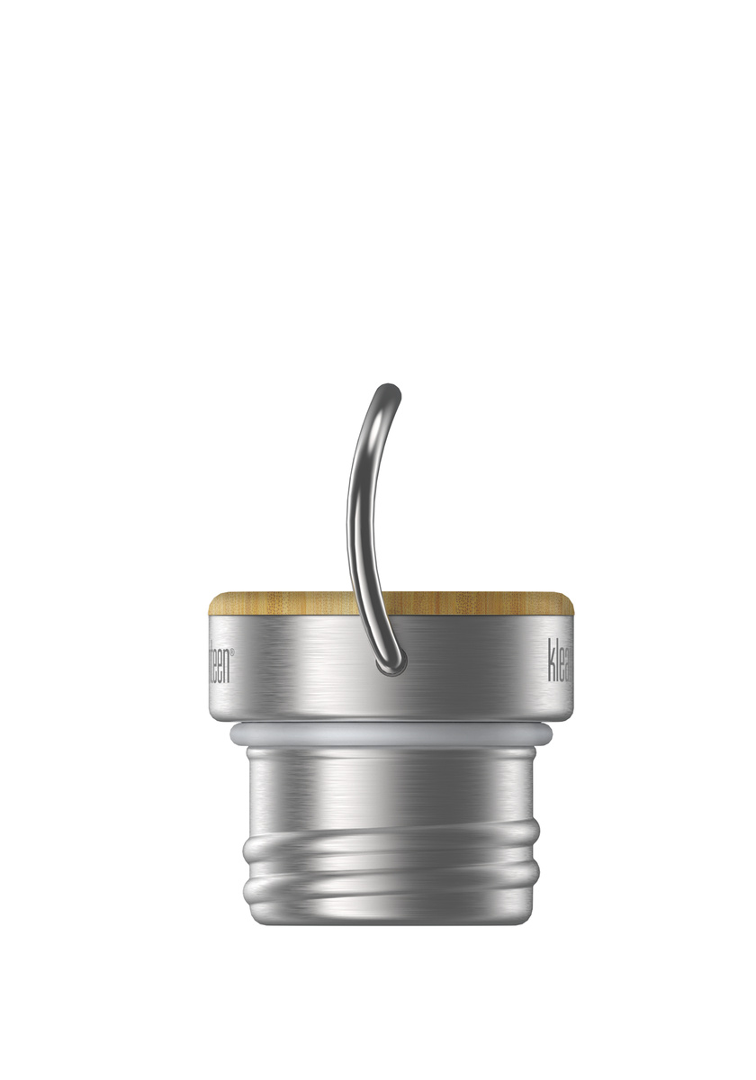 Bình Giữ Nhiệt Klean Kanteen Rise Reflect 20oz 592ml Nắp Tre Bamboo Cap Màu inox Brushed Stainless, Inox 18/8 Chính Hãng