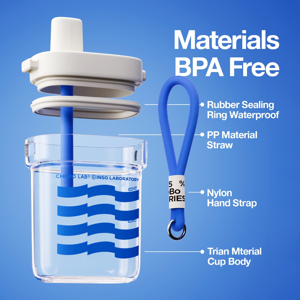 Bình Nước Nhựa Tritan Chako Lab Square Cup 780ml