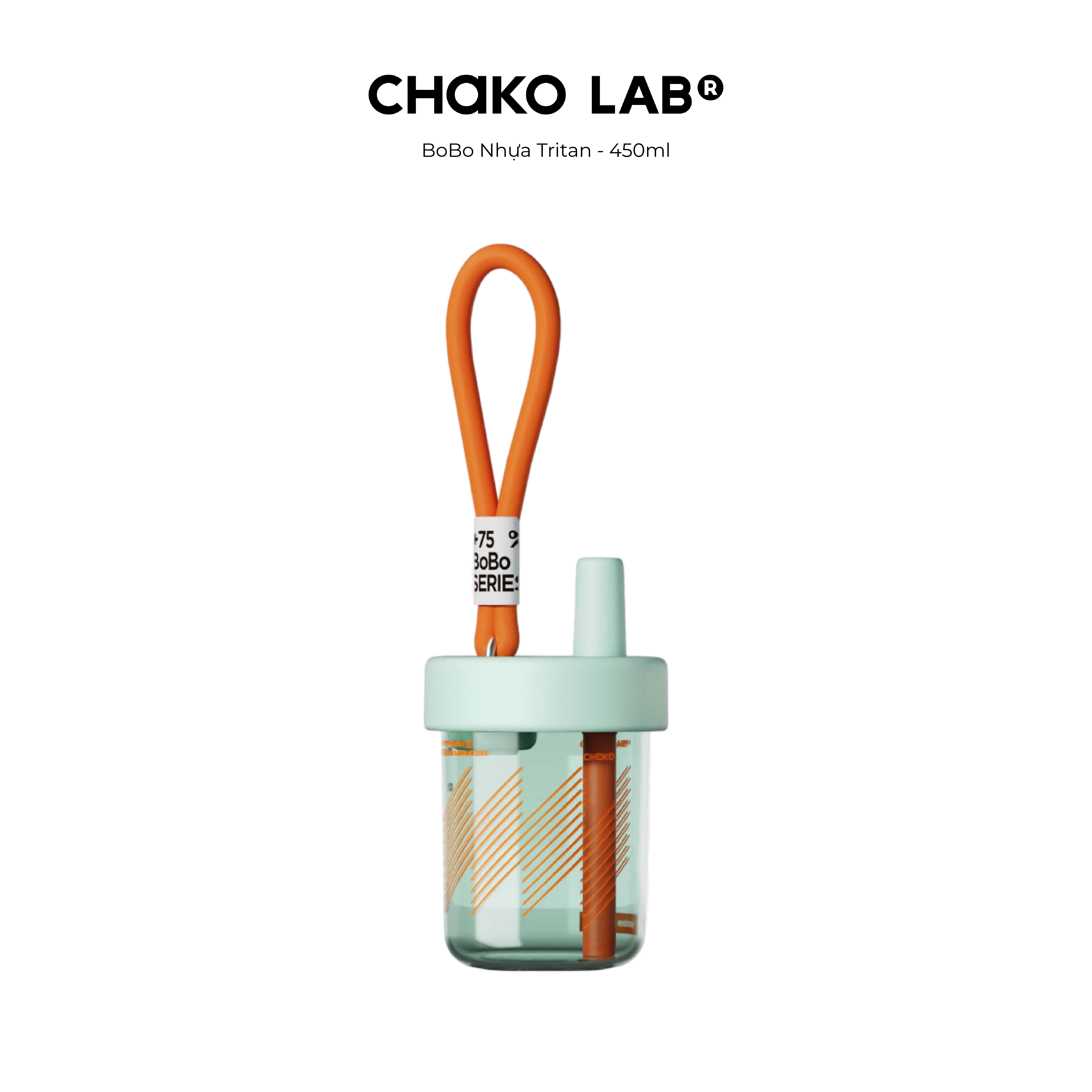 Bình Nước Nhựa Trong Suốt Tritan ChakoLab Bobo Cup 450ml