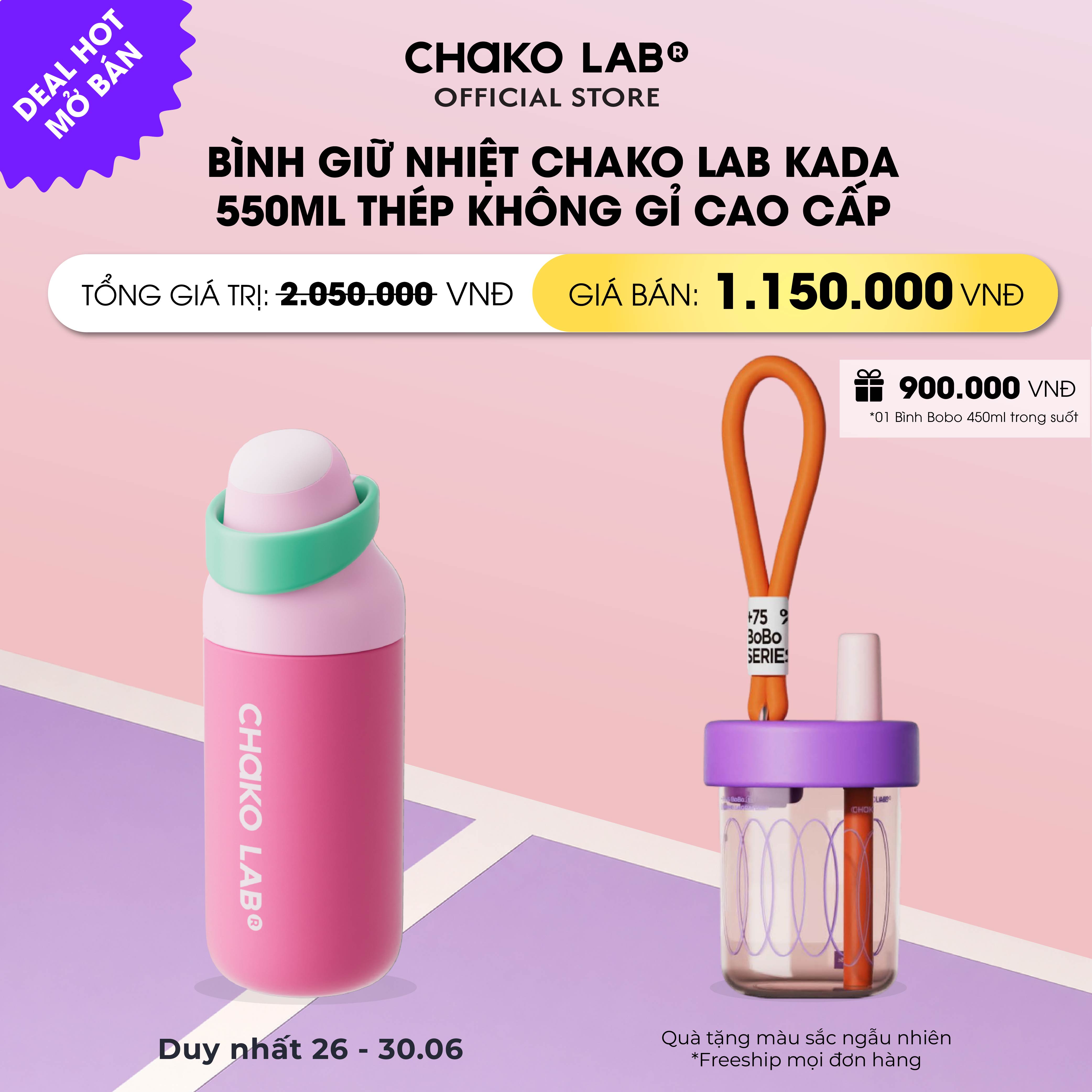Bình Giữ Nhiệt Inox 316 Chako Lab Kada 550ml
