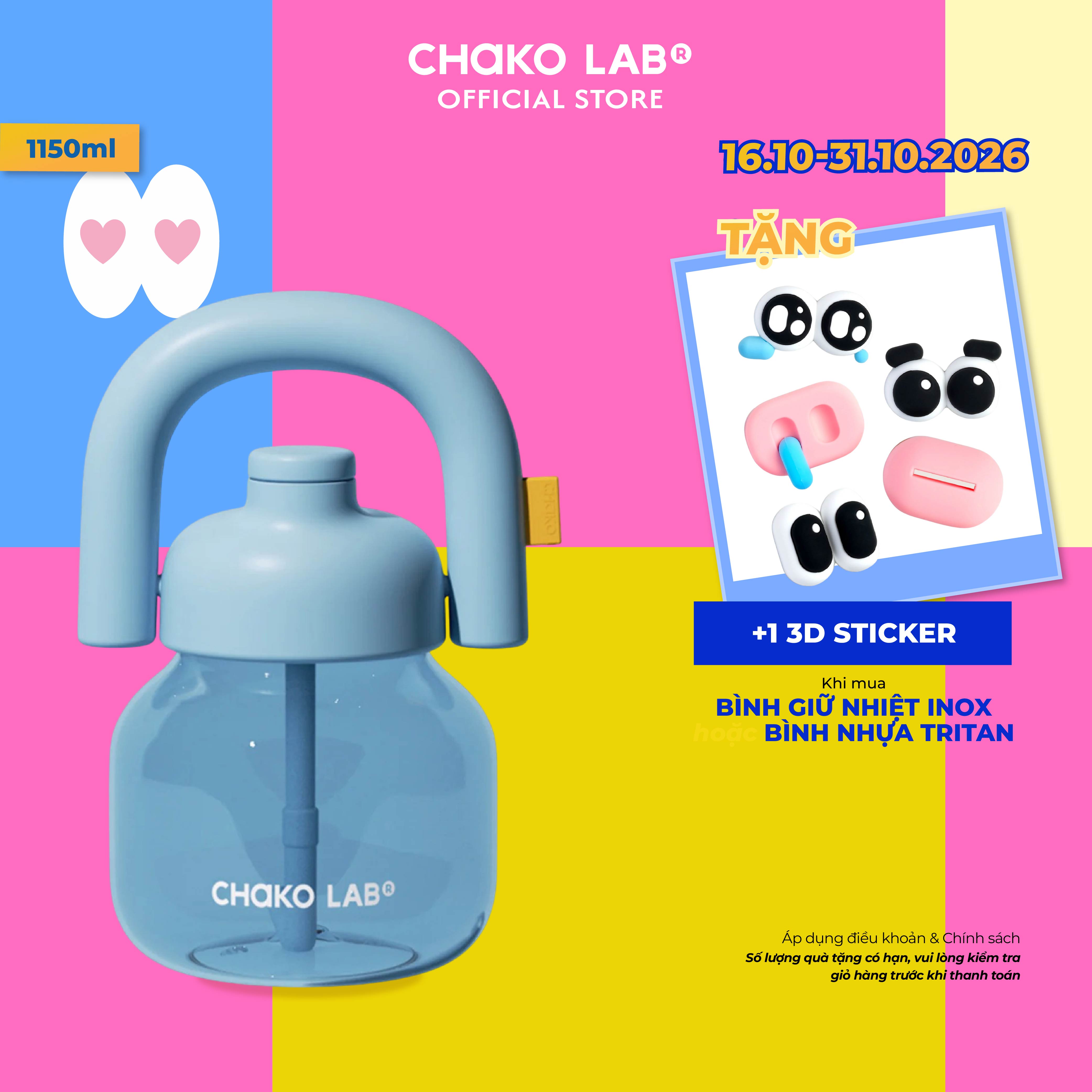Bình Nước Nhựa Tritan Chako Lab LinLin Kettle Bell 1150ml
