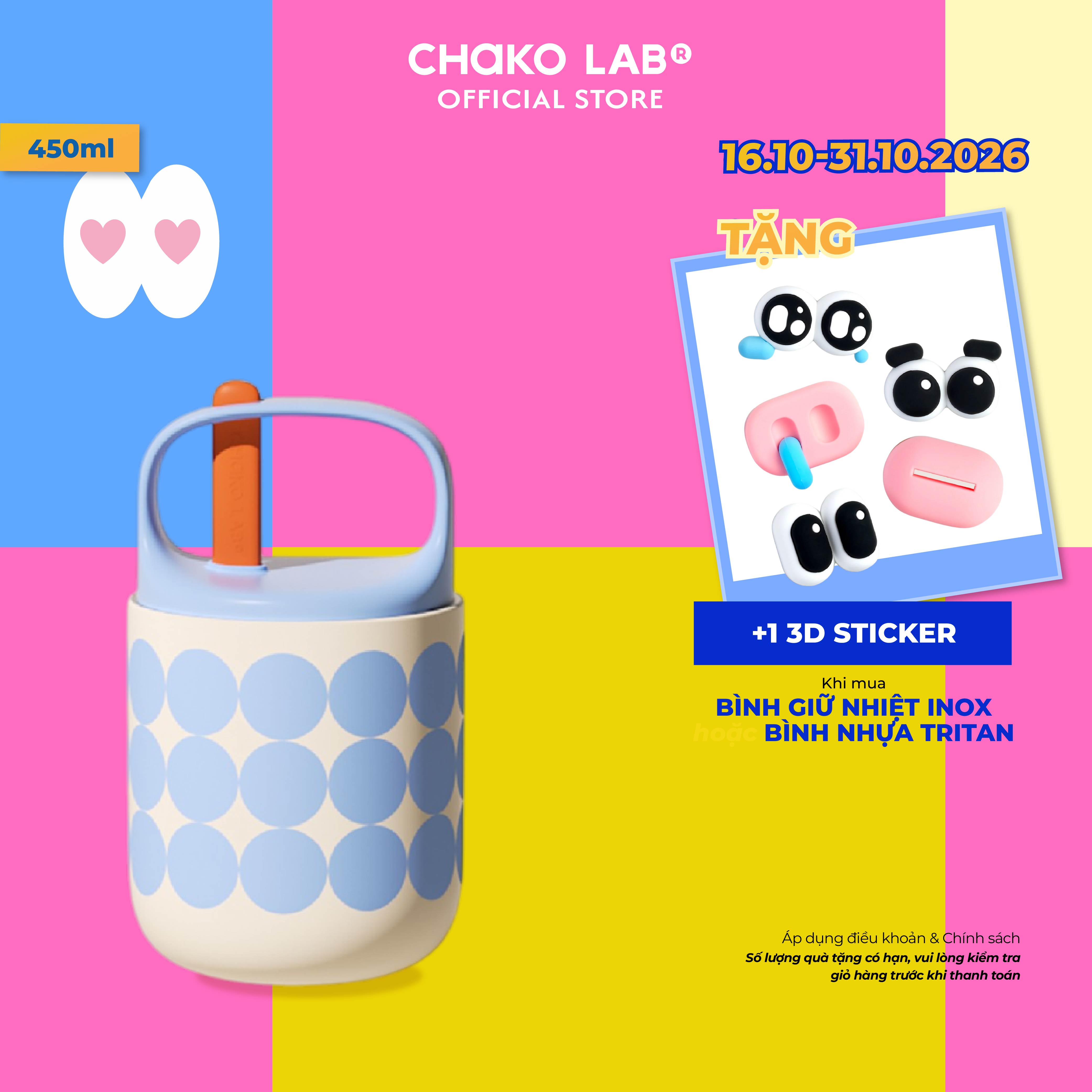 Bình Giữ Nhiệt Inox 316 Chako Lab Baobao 450ml Có Muỗng Tích Hợp