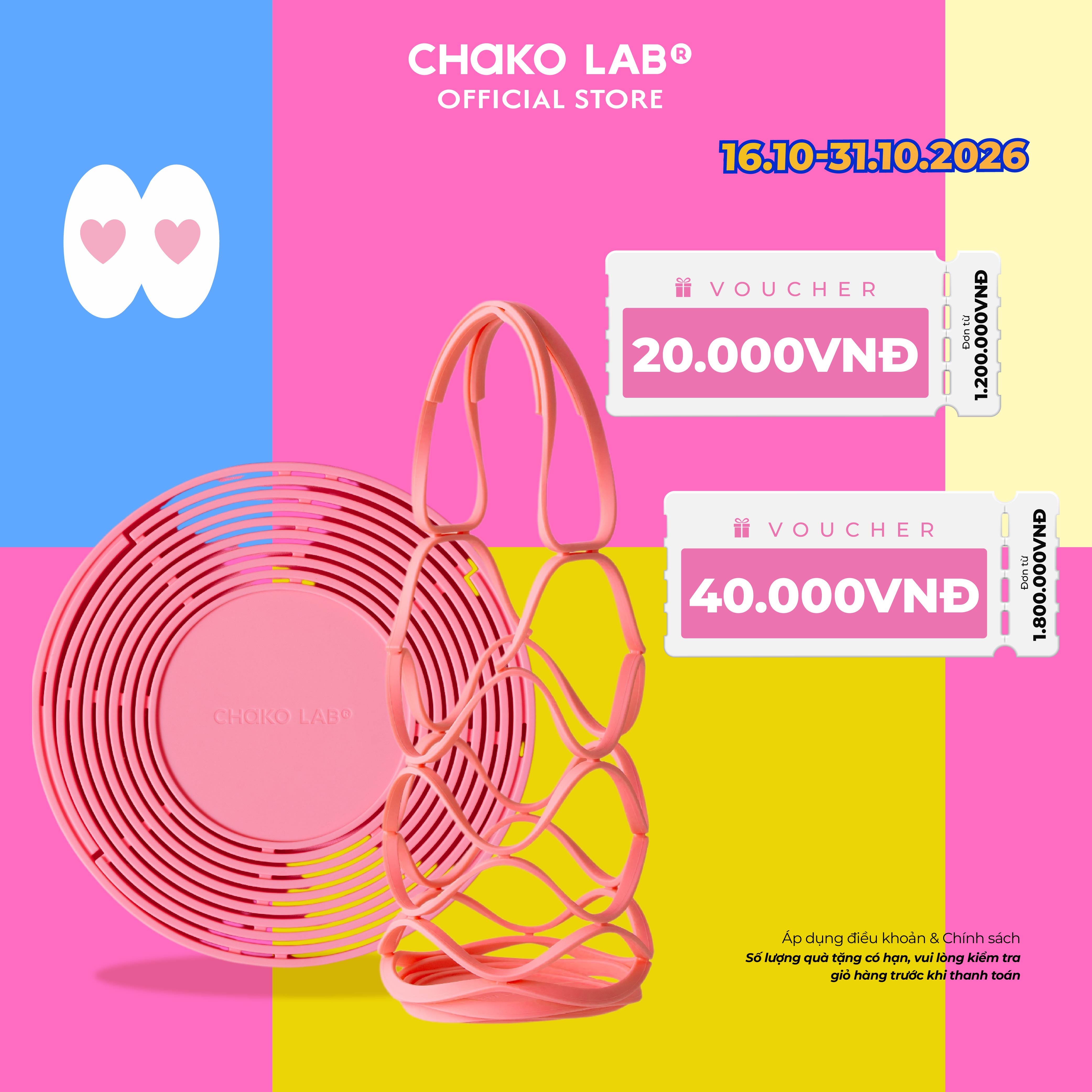 Túi Xách Bình Thông Minh ChakoLab Mesh Cup Sleeve, Chất Liệu Silicon Cao Cấp, Tiện Mang Theo Mỗi Ngày