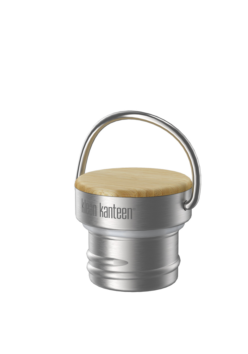 Bình Giữ Nhiệt Klean Kanteen Rise Reflect 20oz 592ml Nắp Tre Bamboo Cap Màu inox Brushed Stainless, Inox 18/8 Chính Hãng