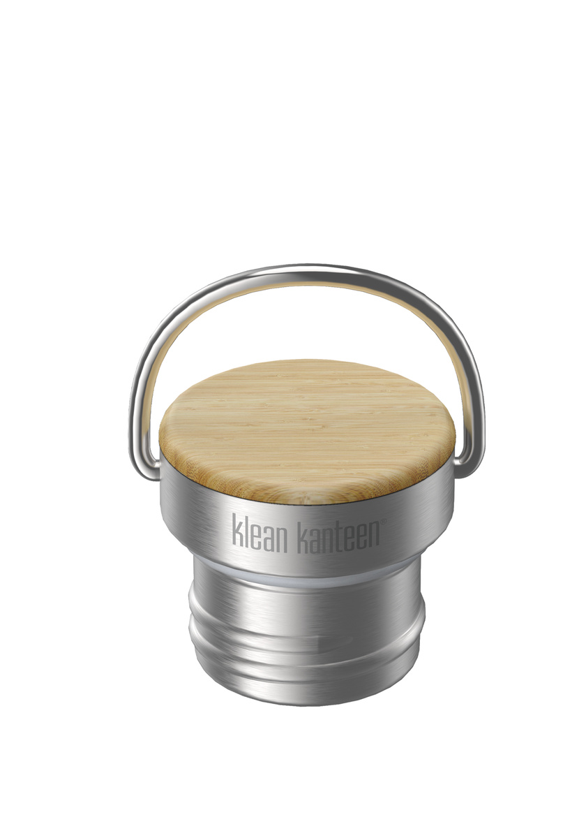 Bình Giữ Nhiệt Klean Kanteen Rise Reflect 20oz 592ml Nắp Tre Bamboo Cap Màu inox Brushed Stainless, Inox 18/8 Chính Hãng