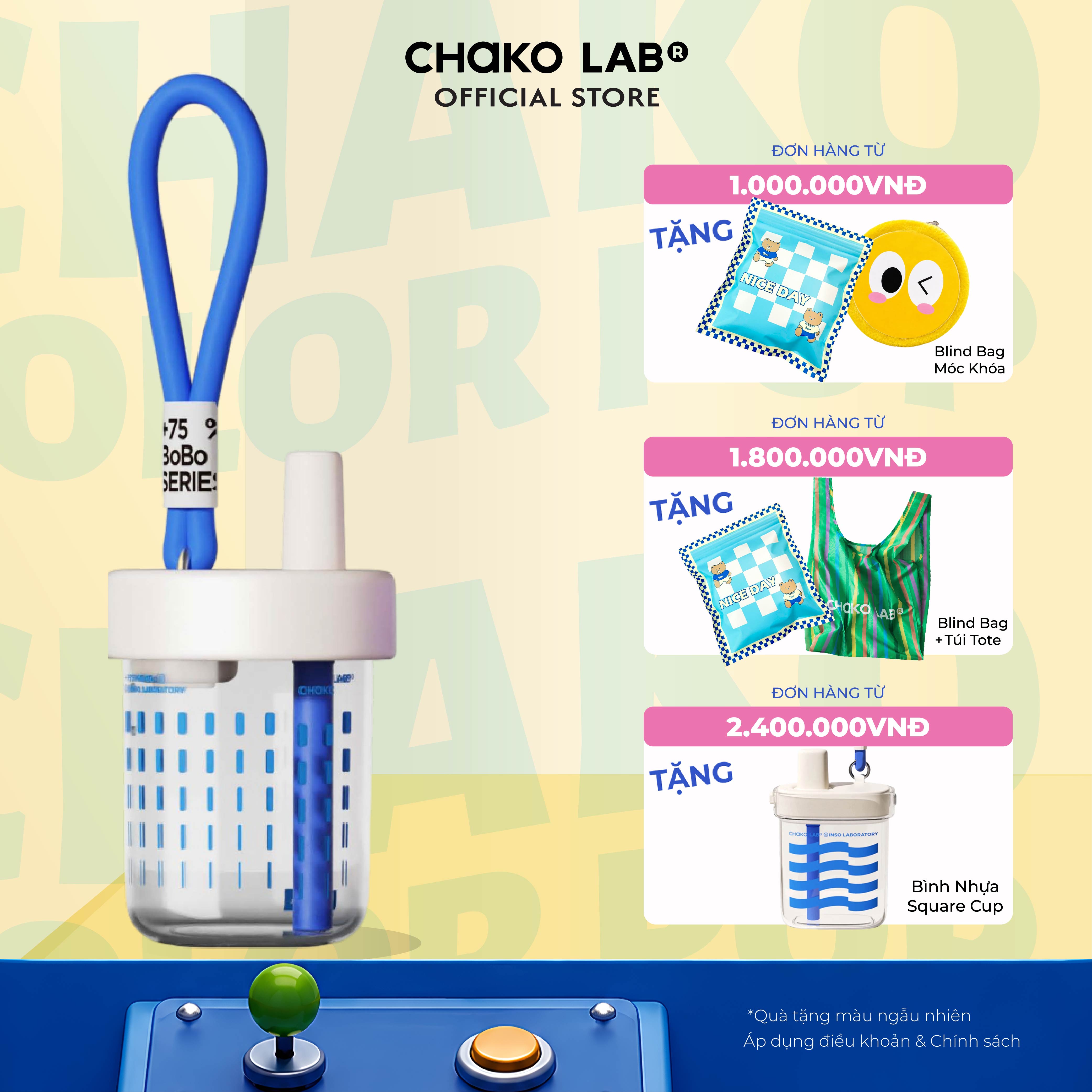 Bình Nước Nhựa Trong Suốt Tritan ChakoLab Bobo Cup 450ml