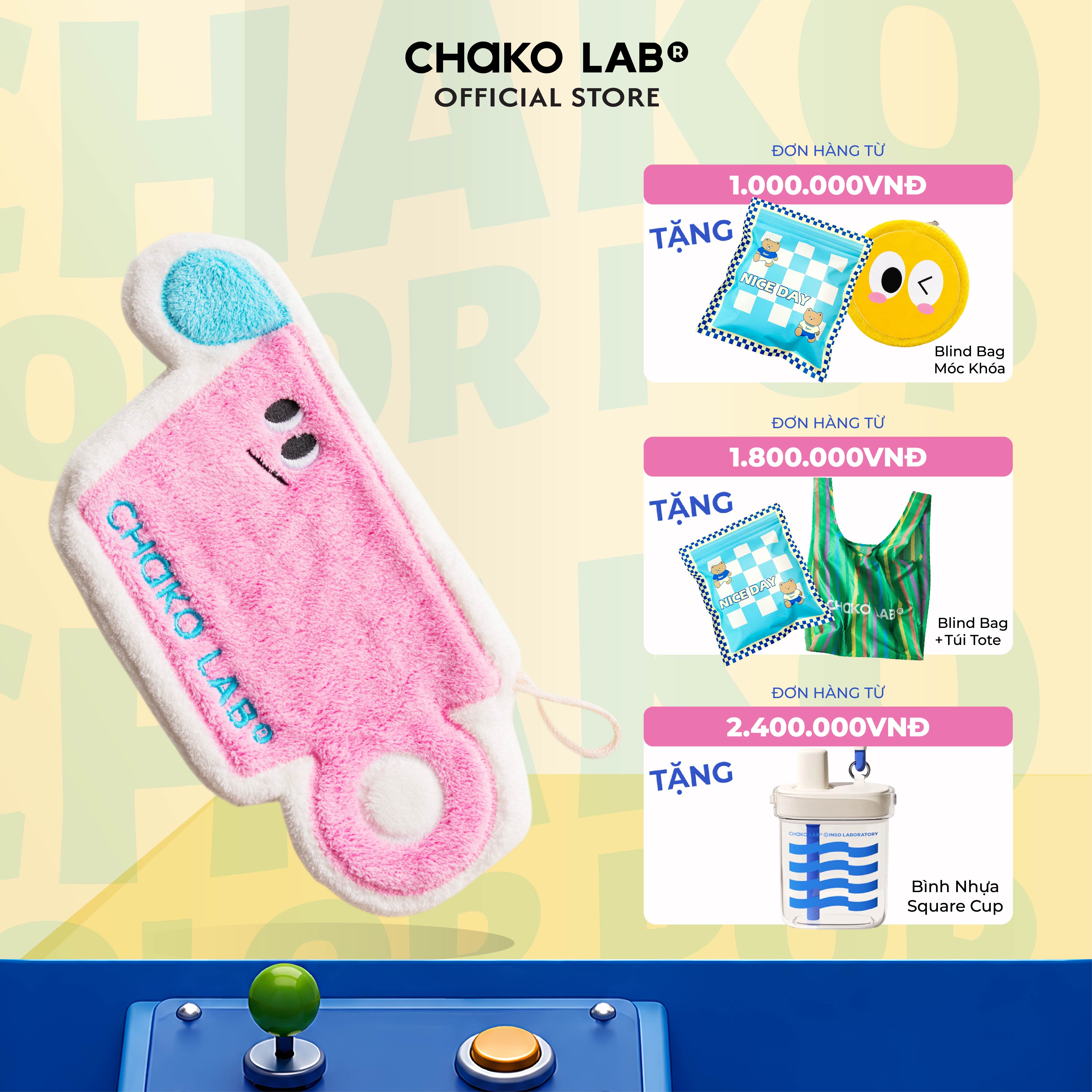 Khăn Tay Đa Năng Chako Lab, Thiết Kế Lifestyle Vui Nhộn, Lau Khô Đồ Dùng Nhanh Chóng