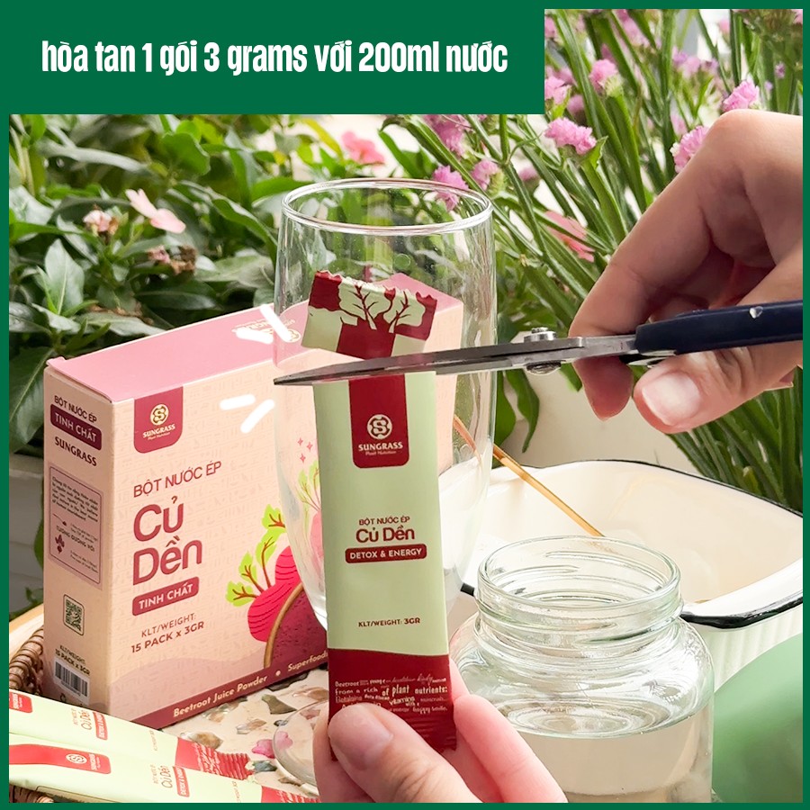 Bột nước ép Củ dền Sungrass - Hộp 15 gói
