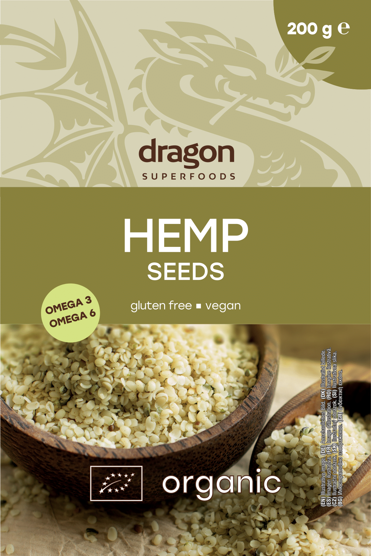 Hạt gai dầu hữu cơ Dragon Superfoods 200gr