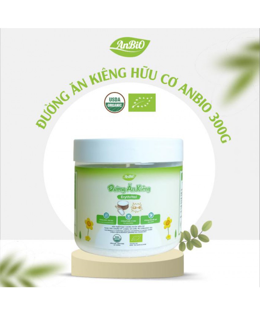 Đường Ăn Kiêng hữu cơ Erythritol ANBIO 300g