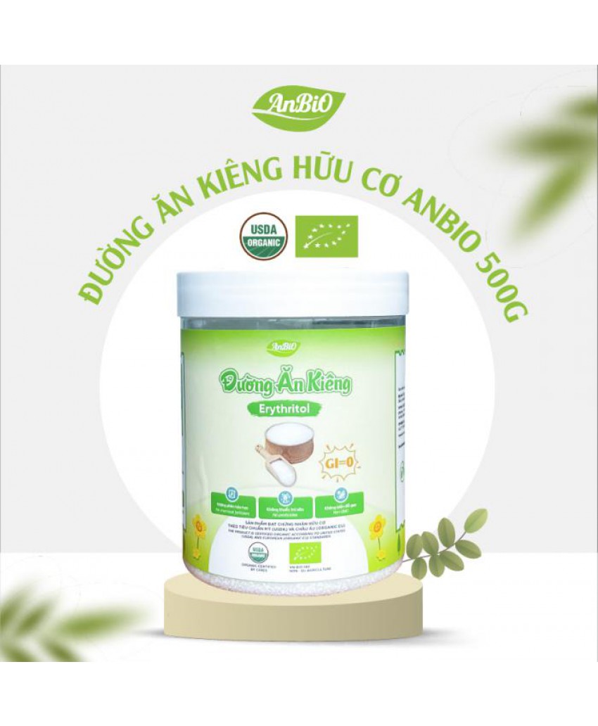 Đường Ăn Kiêng hữu cơ Erythritol ANBIO 500g