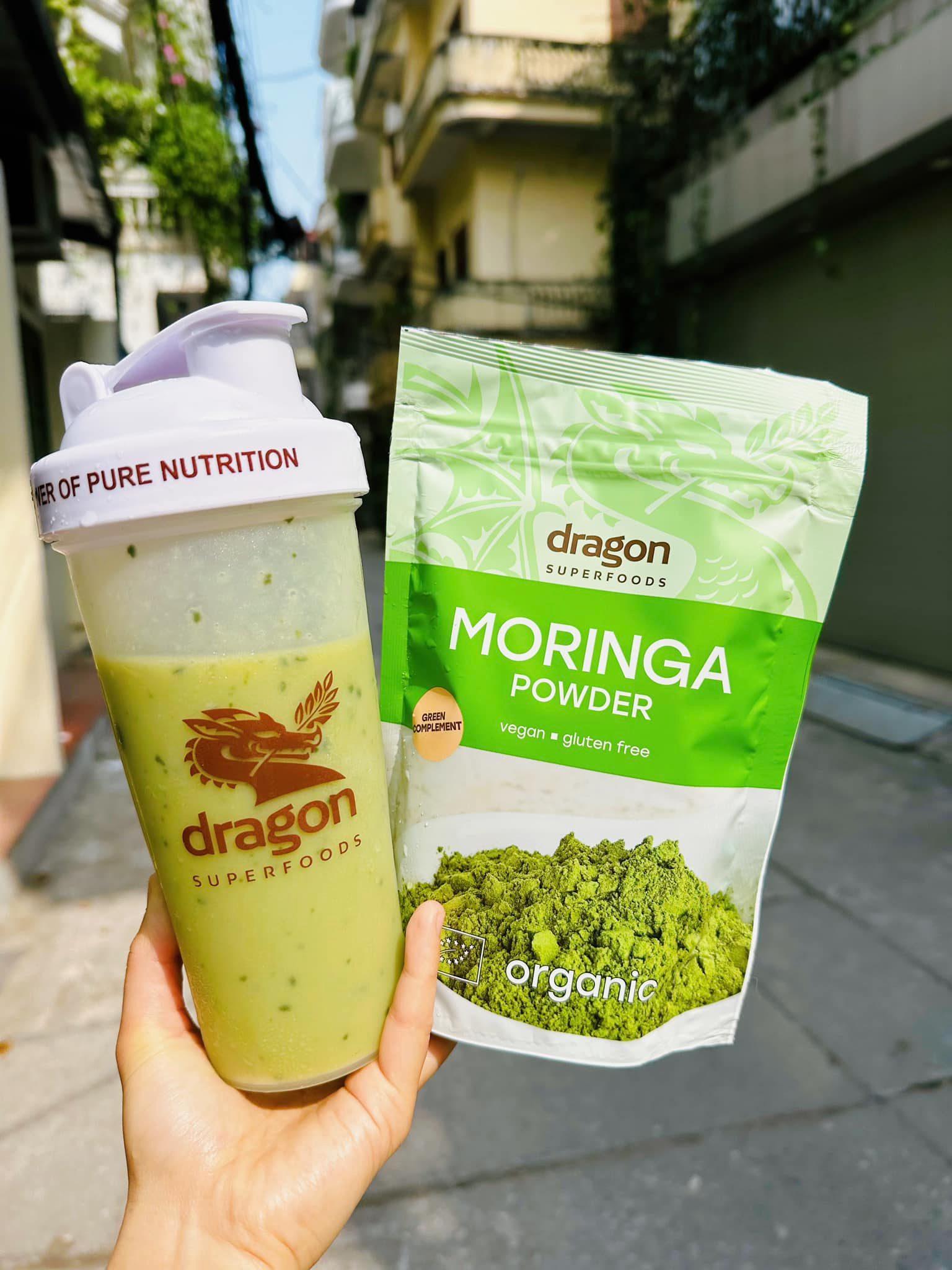 Bột rau chùm ngây hữu cơ Dragon Superfoods 200g