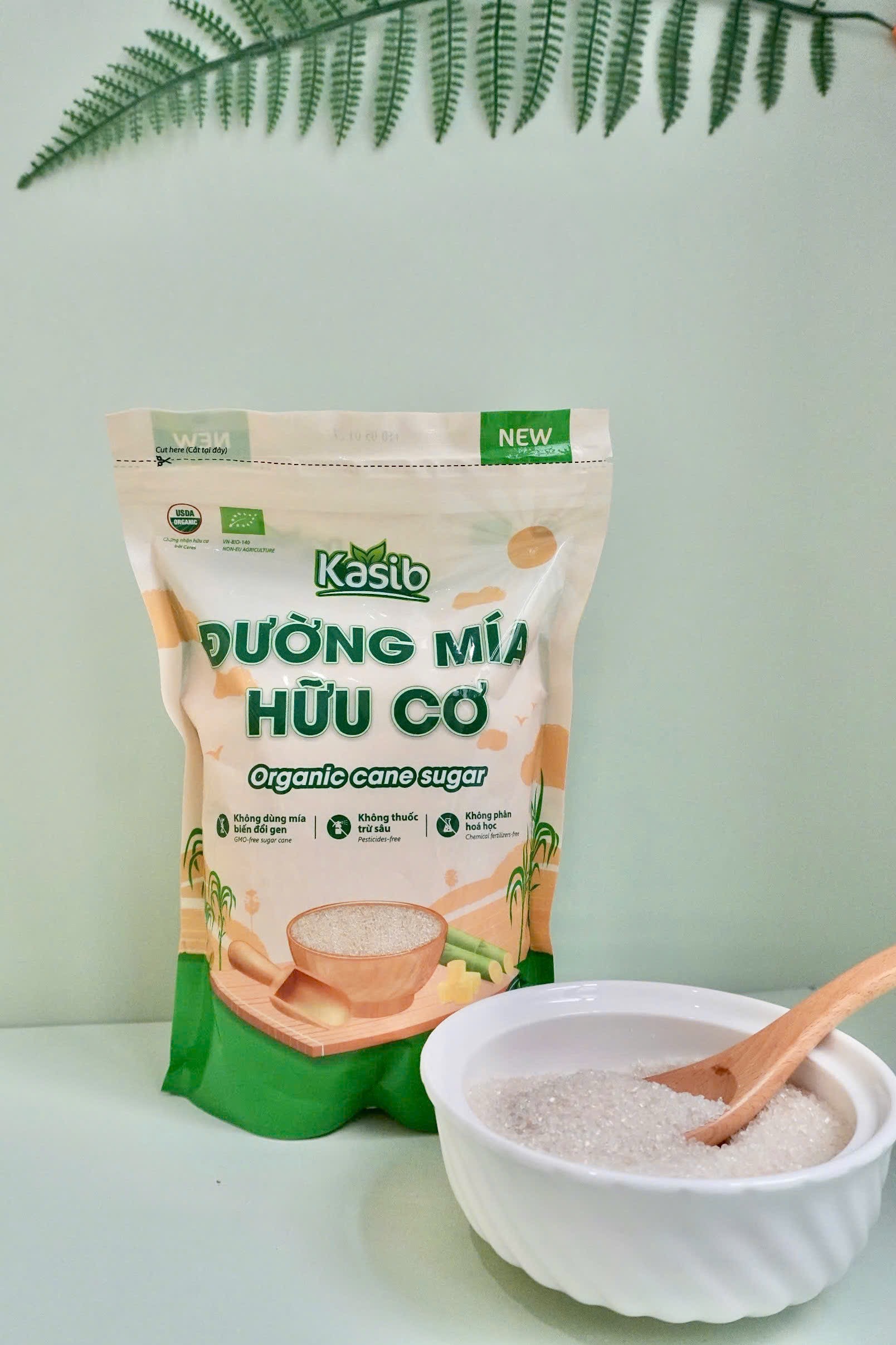 Đường mía hữu cơ Kasib 1kg
