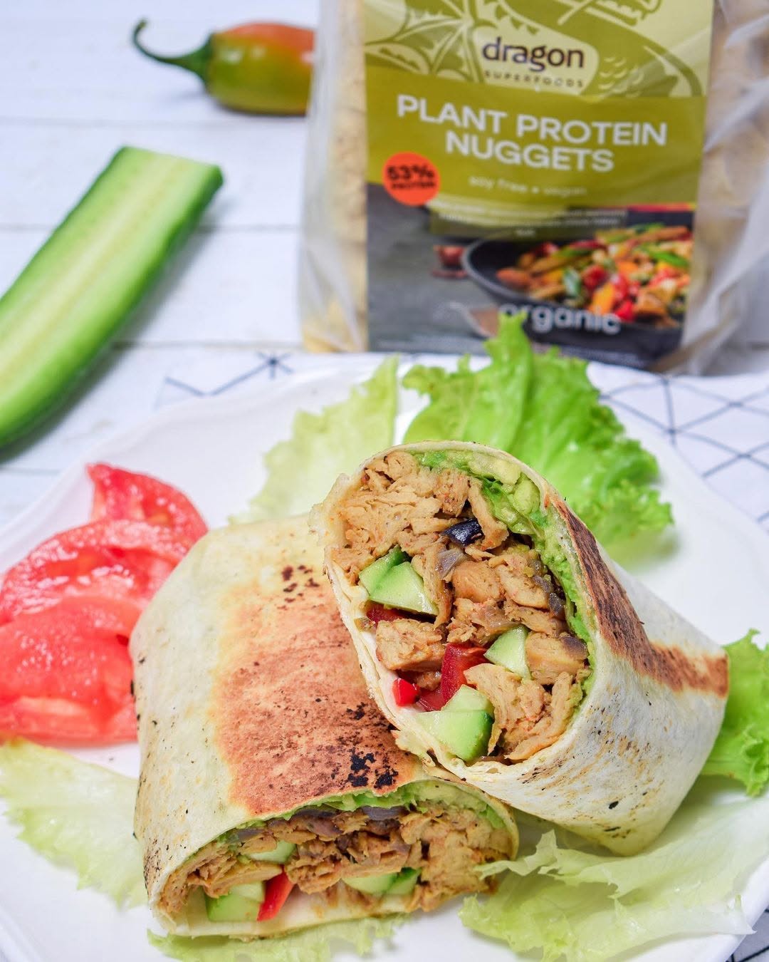 Đạm thực vật hữu cơ thay thế thịt dạng miếng Dragon Superfoods 150g