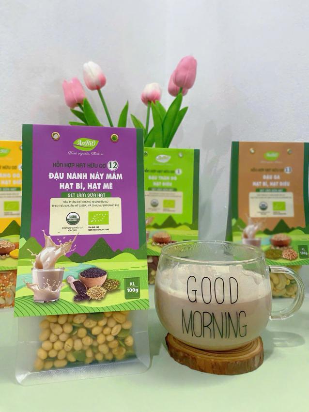 Hỗn hợp hạt hữu cơ 12 | Đậu nành nảy mầm - Hạt bí - Hạt mè