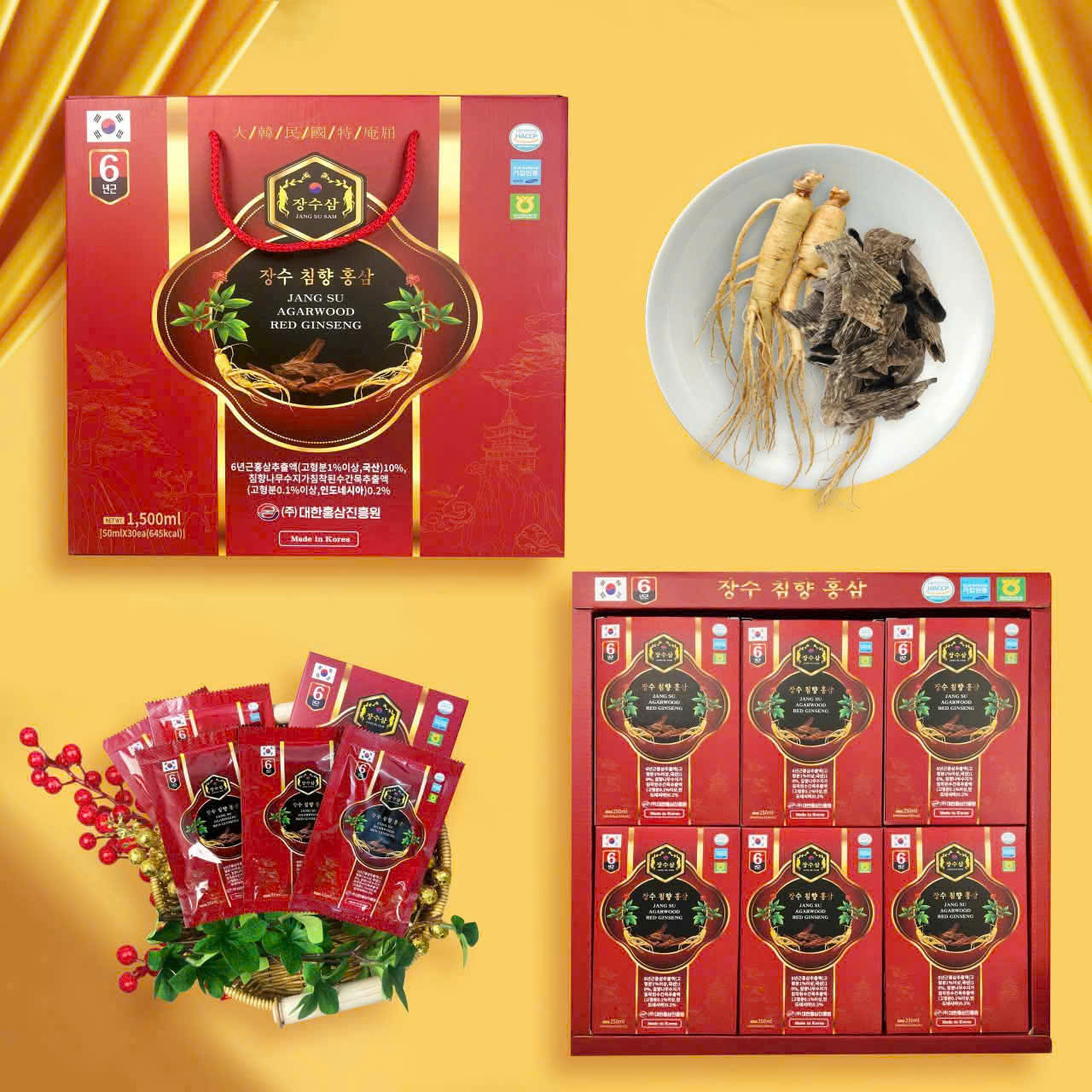 Sâm trầm hương núi Jangsu Agarwood Red Ginseng