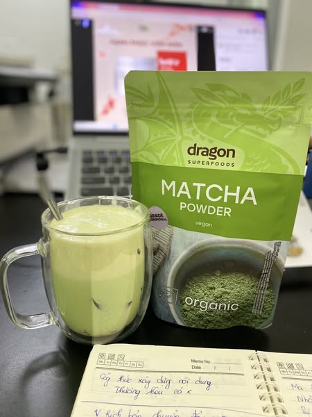 Bột matcha hữu cơ Dragon Superfoods 100g
