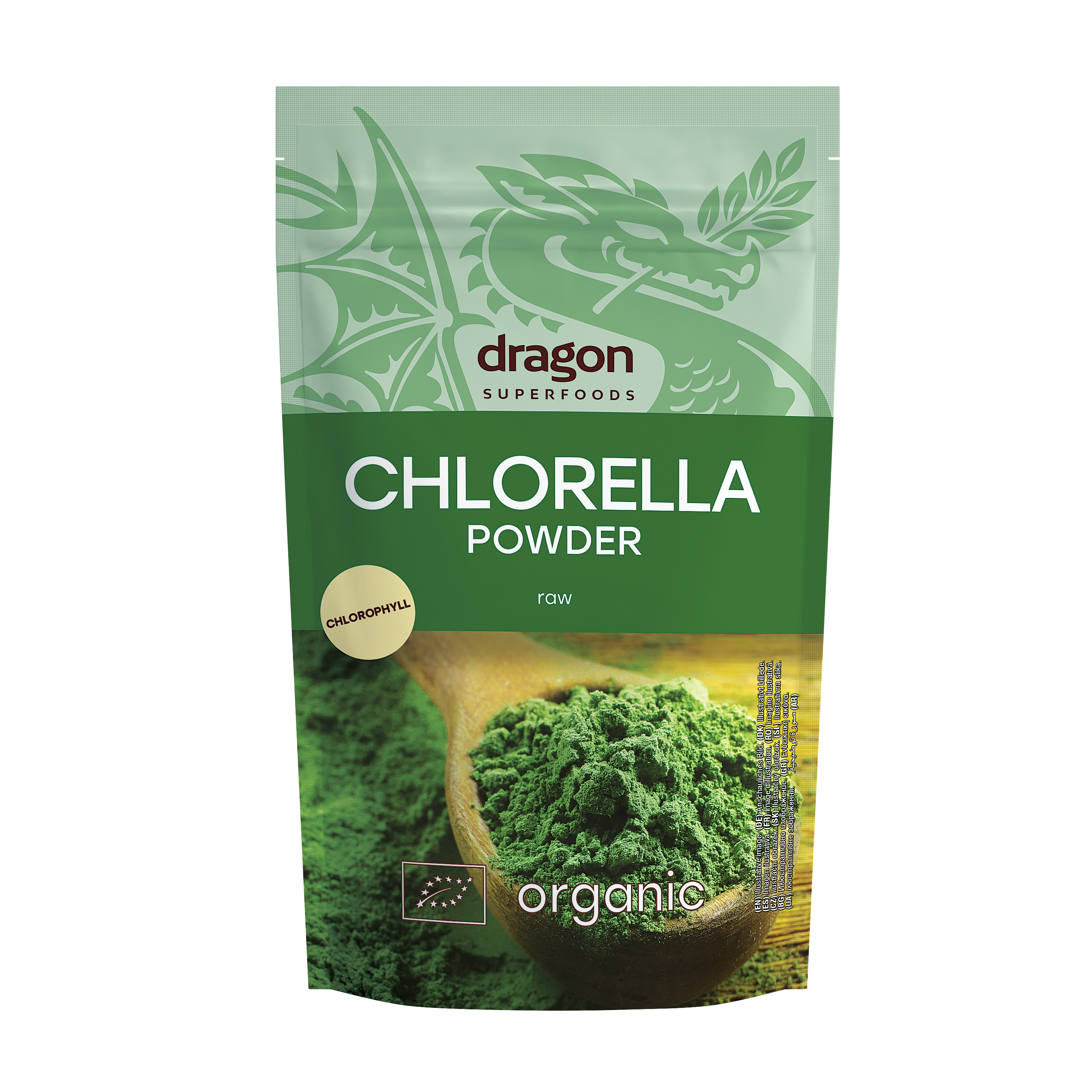 Bột tảo lục CHLORELLA hữu cơ Dragon Superfoods 200g