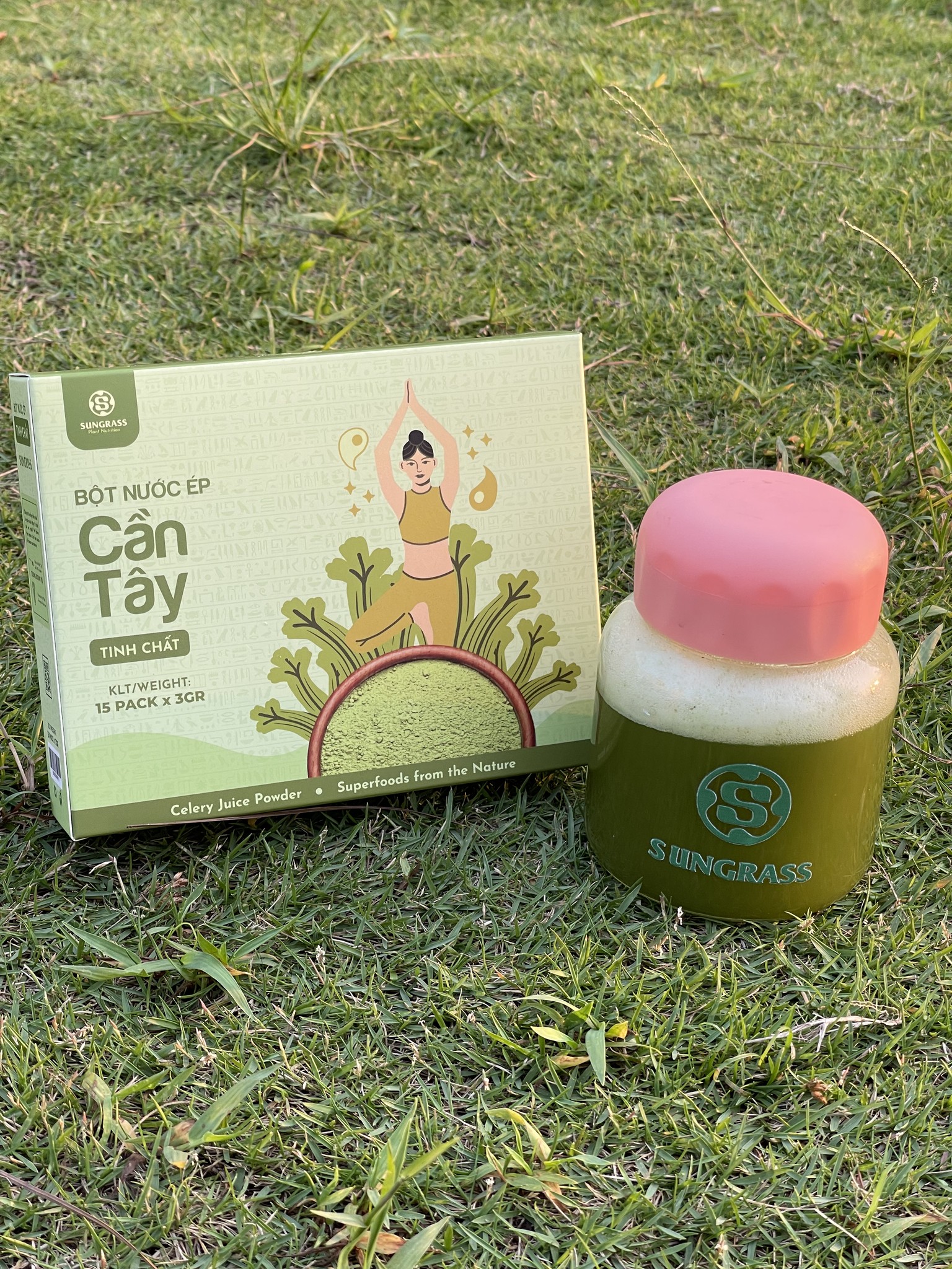 Bột nước ép Cần tây Sungrass - Hộp 15 gói