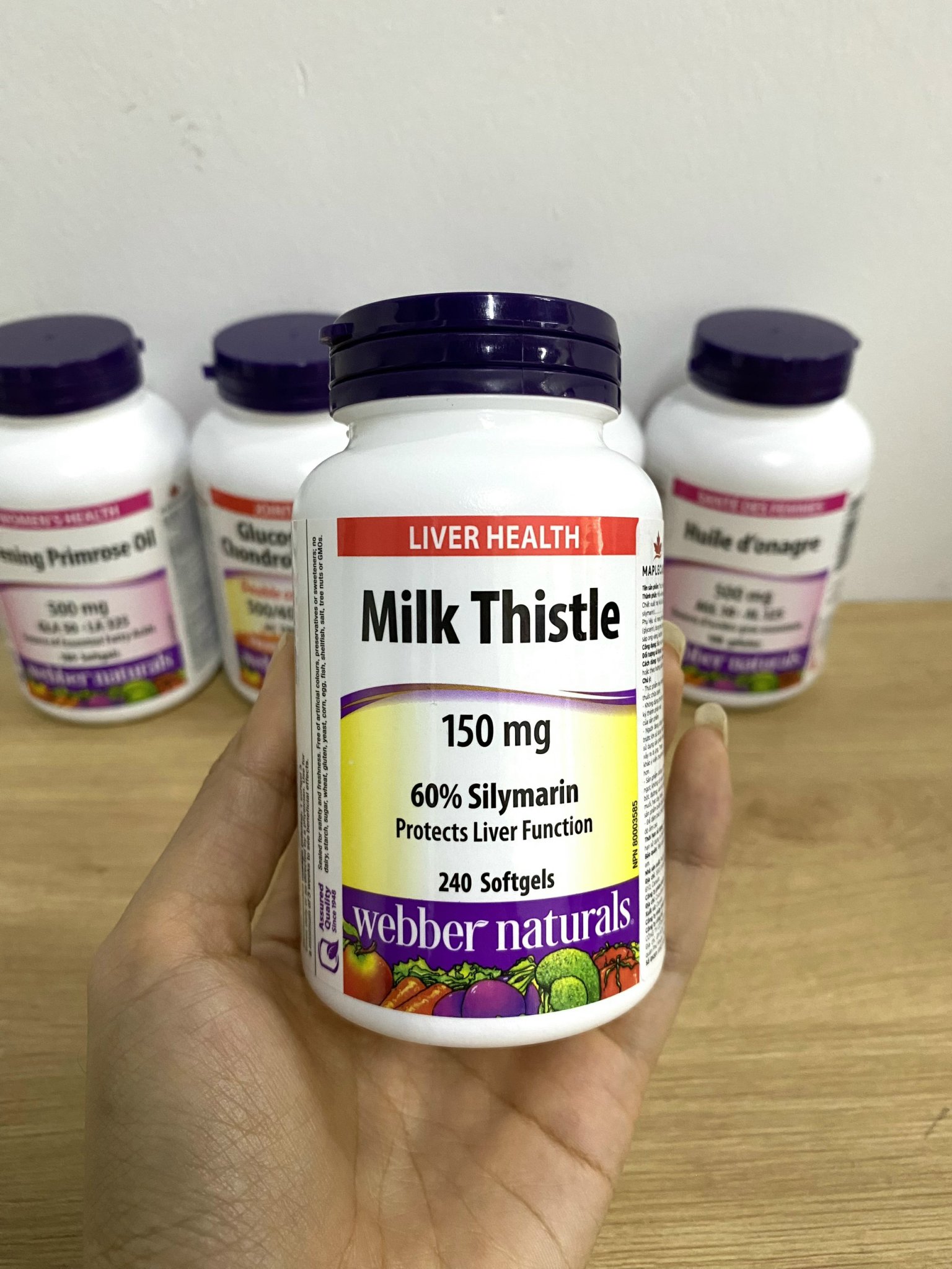 Milk Thistle L/240v WEBBER NATURALS Giải Độc, Bảo Vệ & Tăng Chức Năng Gan