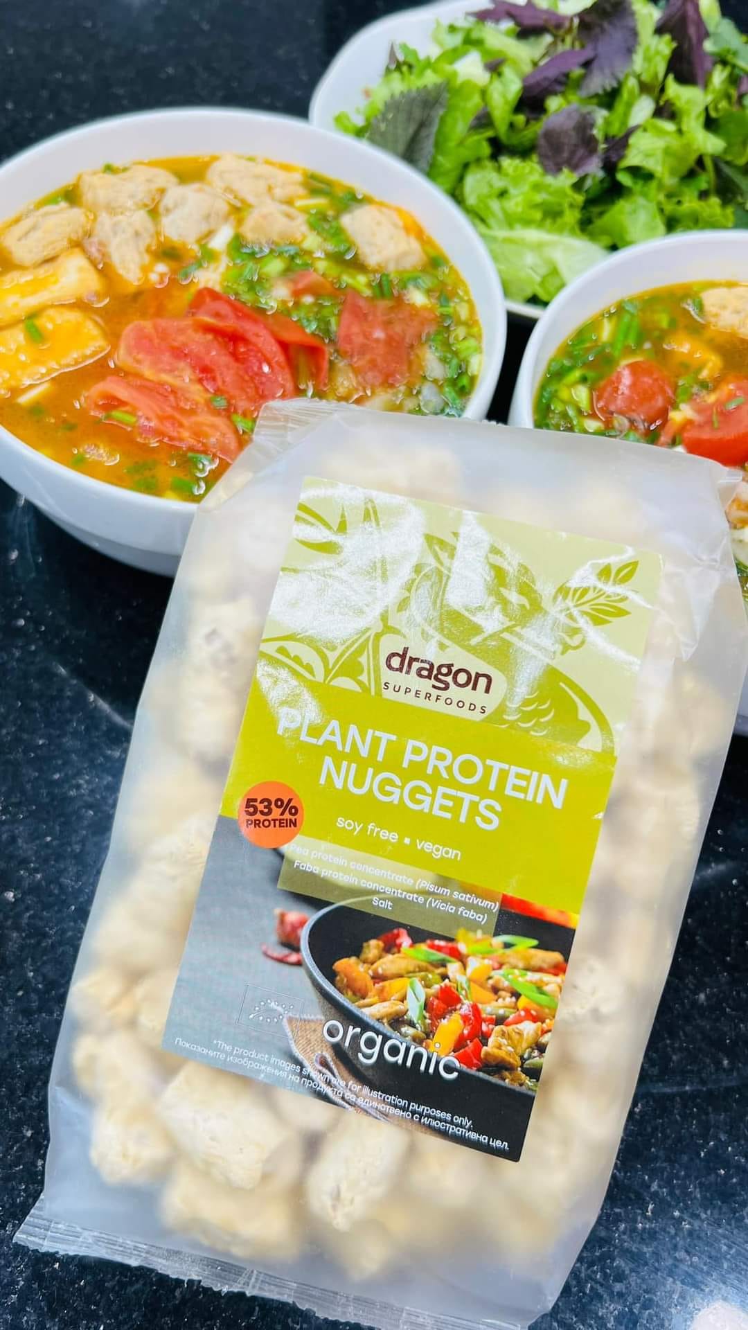 Đạm thực vật hữu cơ thay thế thịt dạng miếng Dragon Superfoods 150g