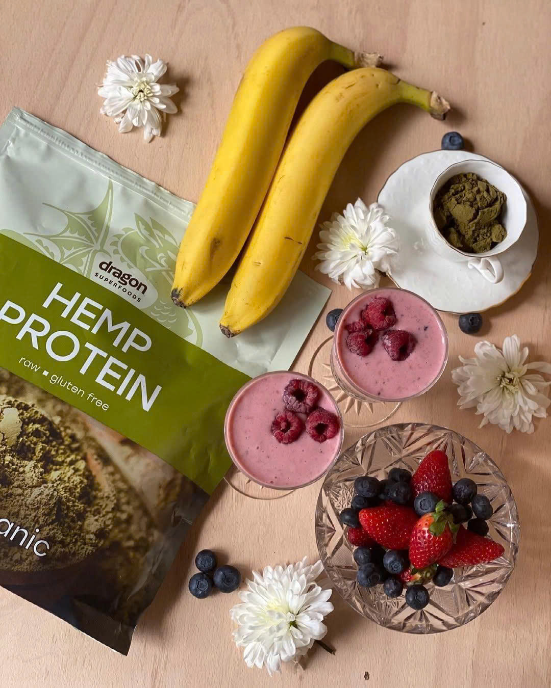 Bột protein hạt gai dầu hữu cơ Dragon Superfoods 200gr