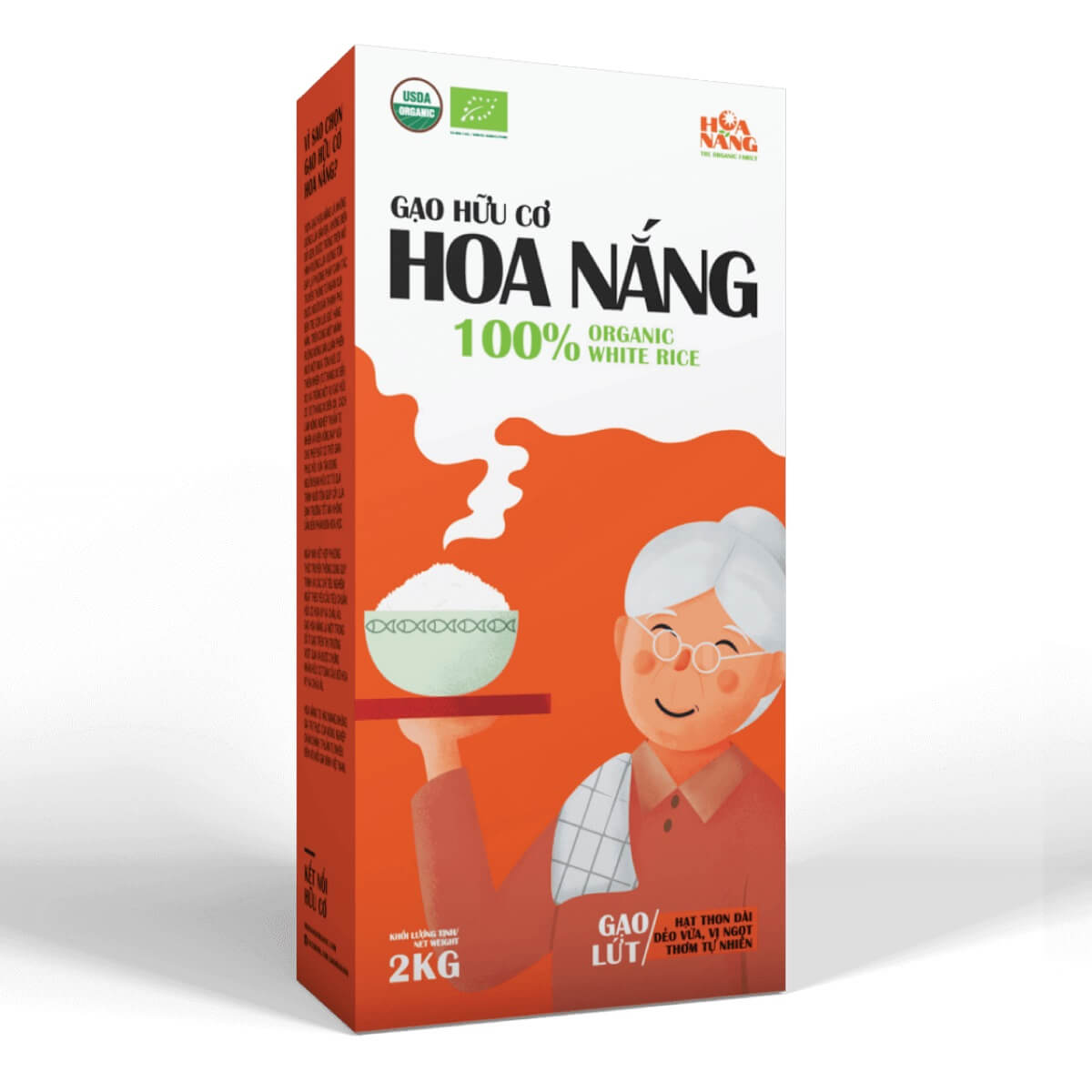 Gạo lứt hữu cơ Hoa Nắng Hộp 2kg