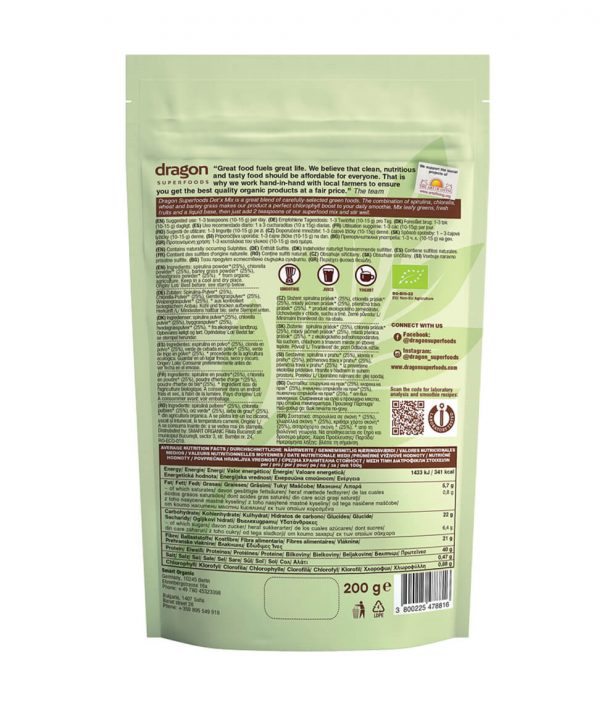 Hỗn hợp dinh dưỡng xanh hữu cơ Dragon Superfood