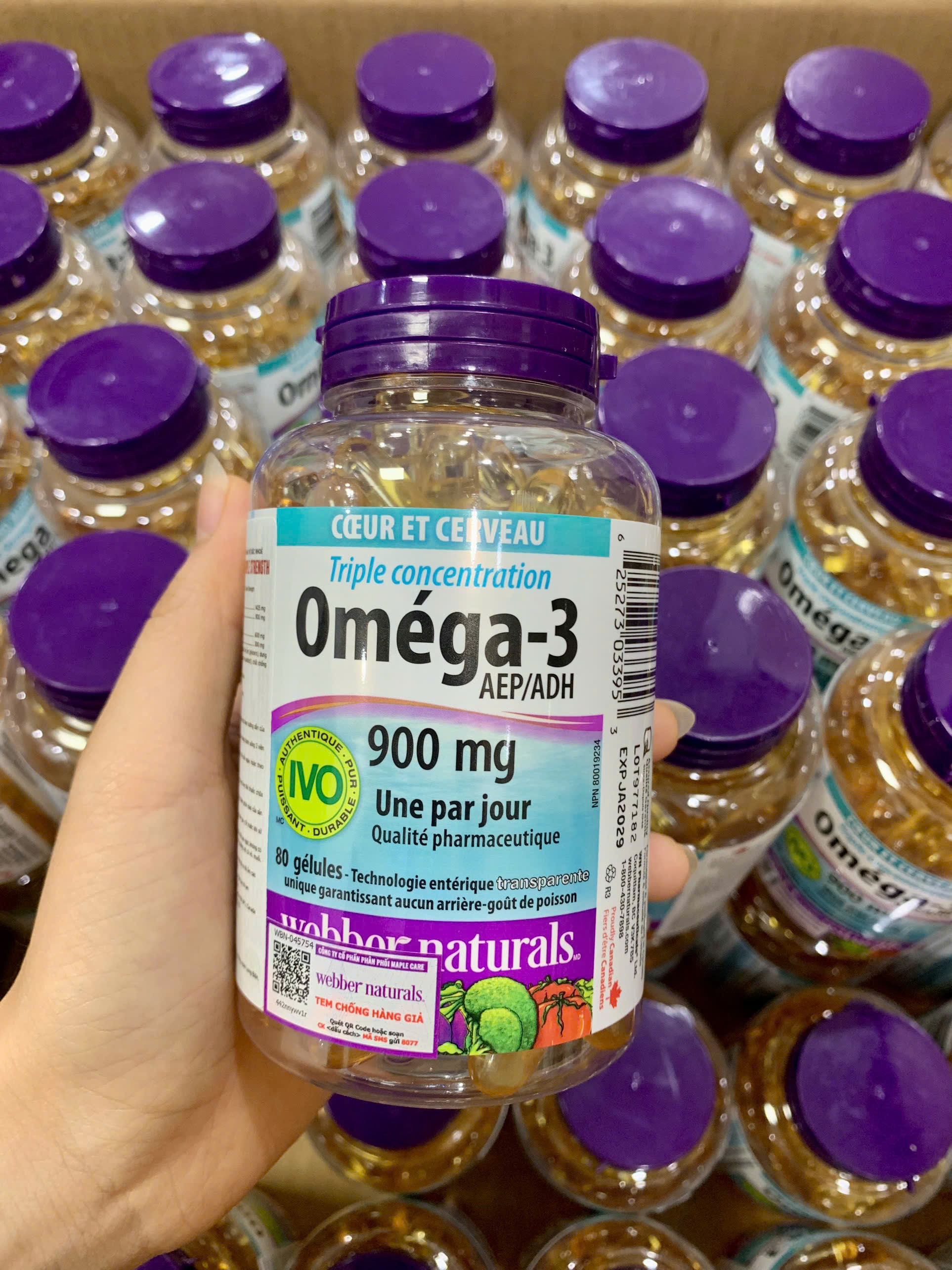 Omega 3 Triple Strength 900mg Webber Naturals 80v