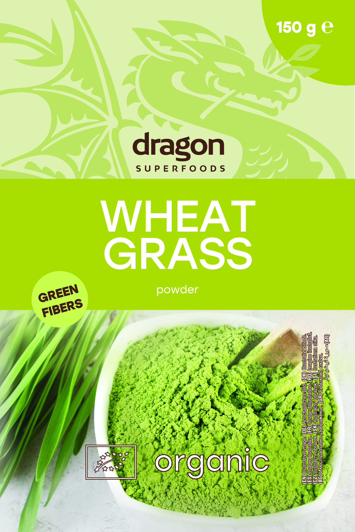 Bột cỏ lúa mì hữu cơ Dragon Superfoods 150g