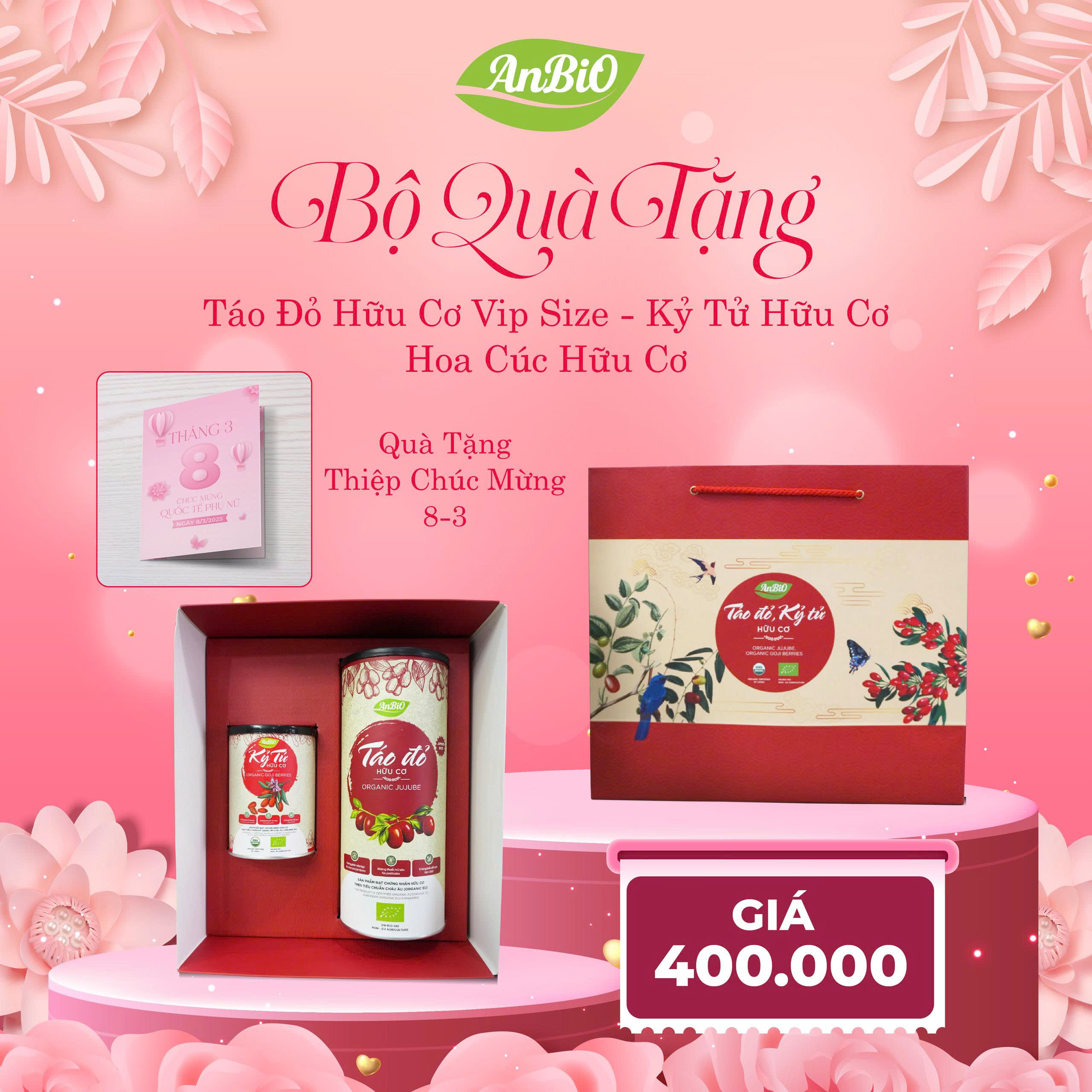 HỘP QUÀ TÁO ĐỎ, KỶ TỬ HỮU CƠ ANBIO
