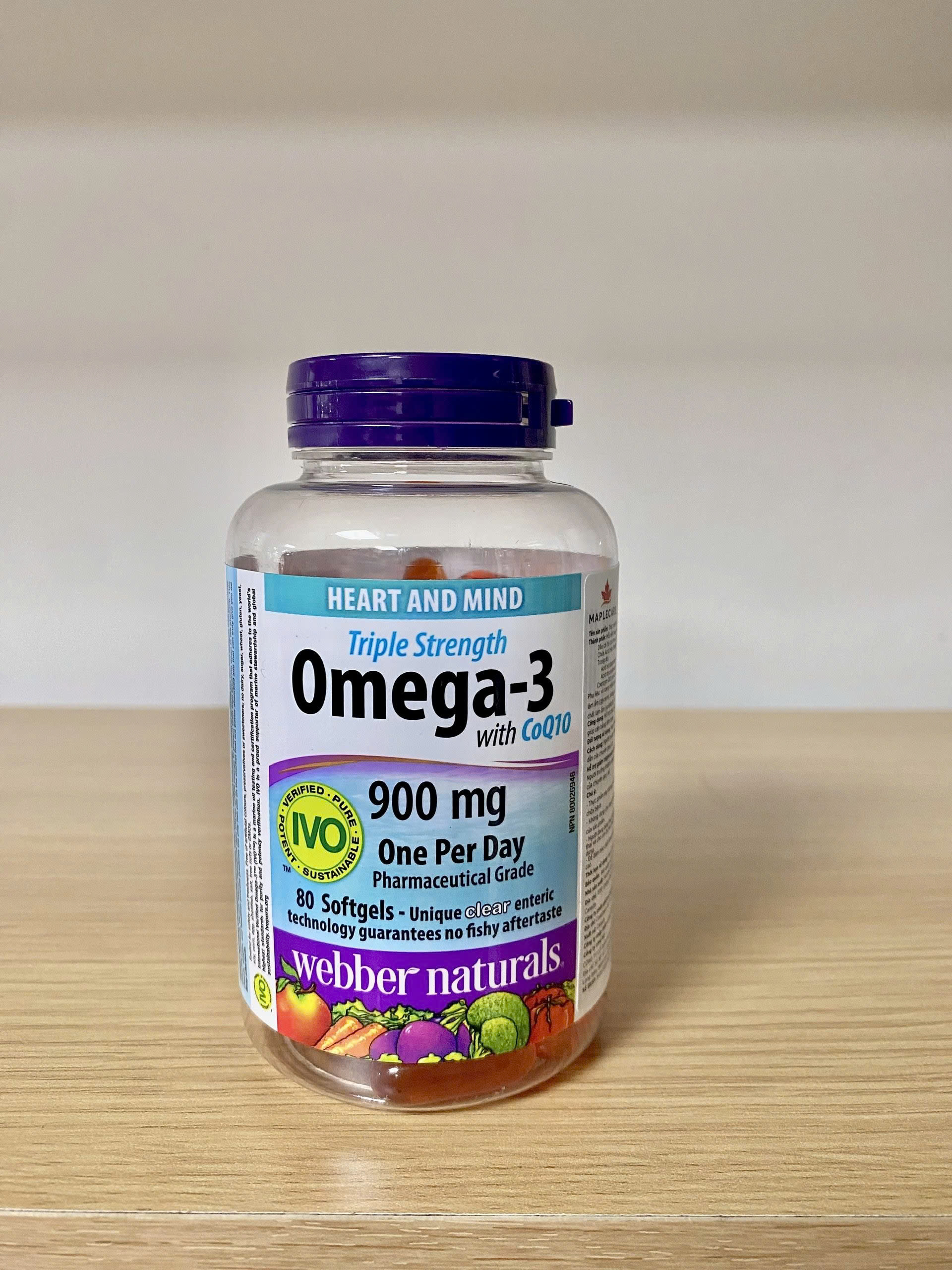 Omega 3 Triple Strength CoQ10 Webber Naturals 80v