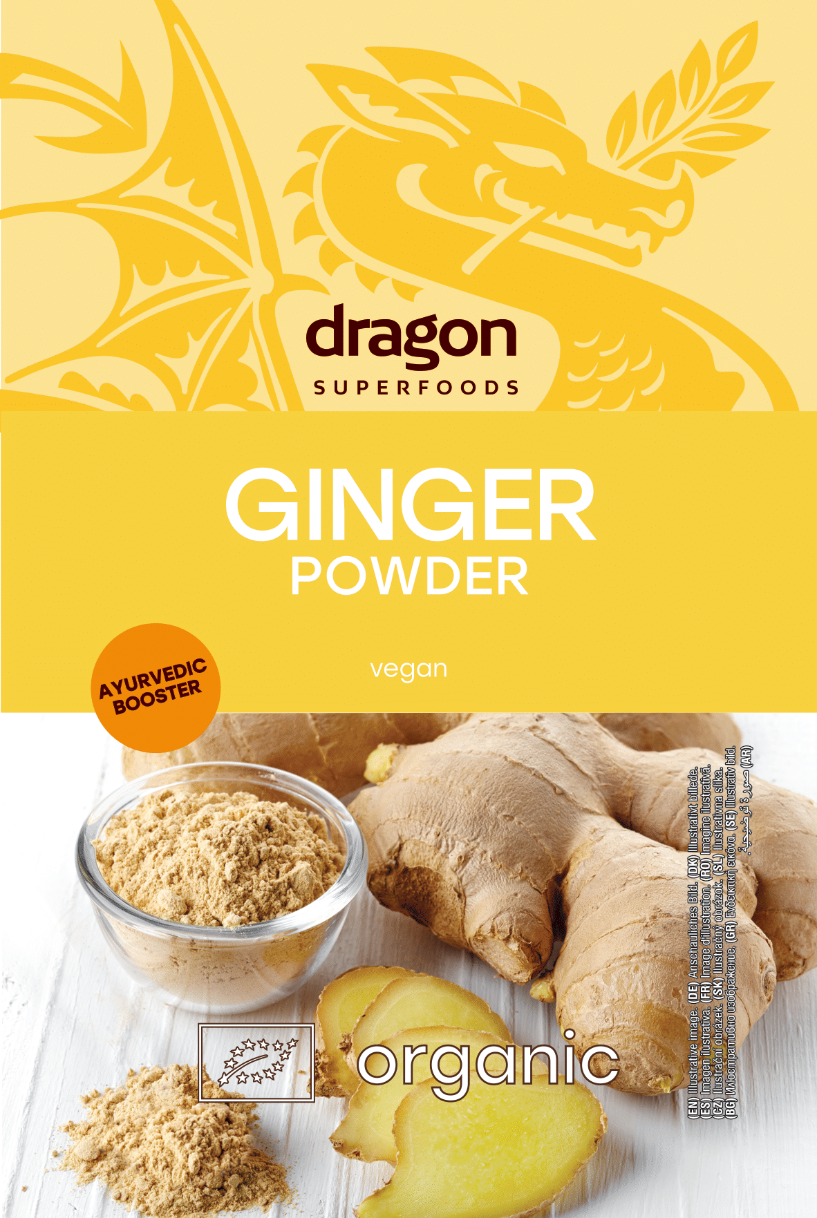 Bột gừng nguyên chất hữu cơ Dragon Superfoods 200g