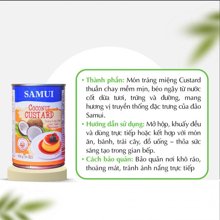 Custard thuần chay từ dừa COCONUT CUSTARD SAMUI 400g