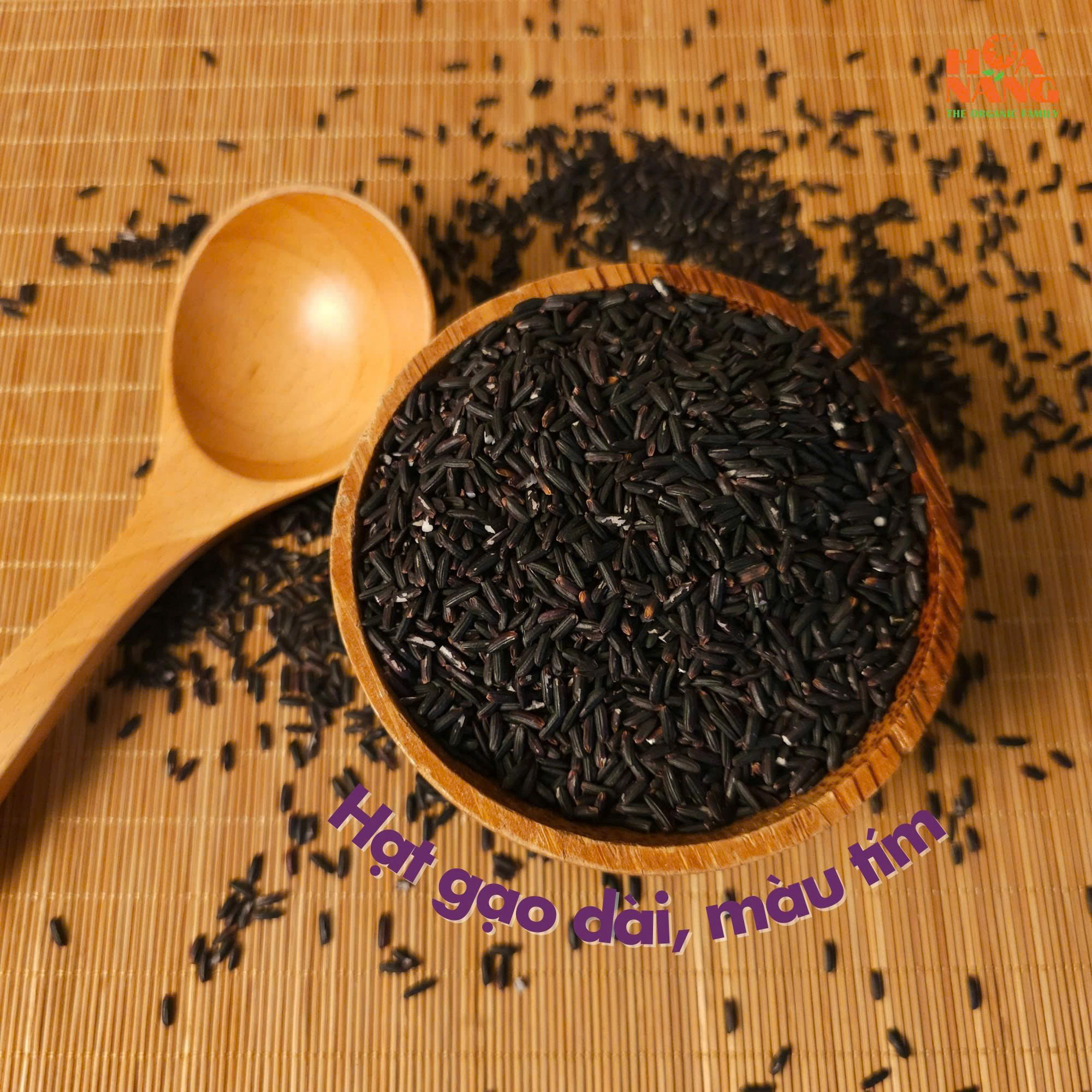 Gạo Lứt tím hữu cơ Hoa Nắng (Hộp 1Kg)