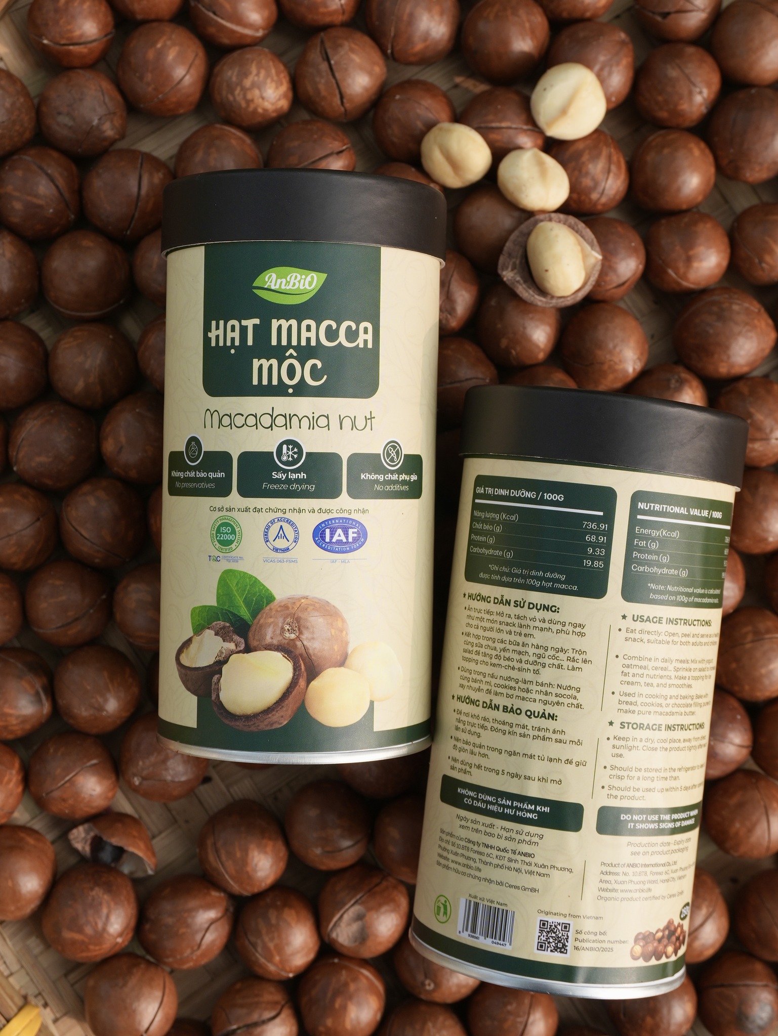 Macca mộc hộp 250gr
